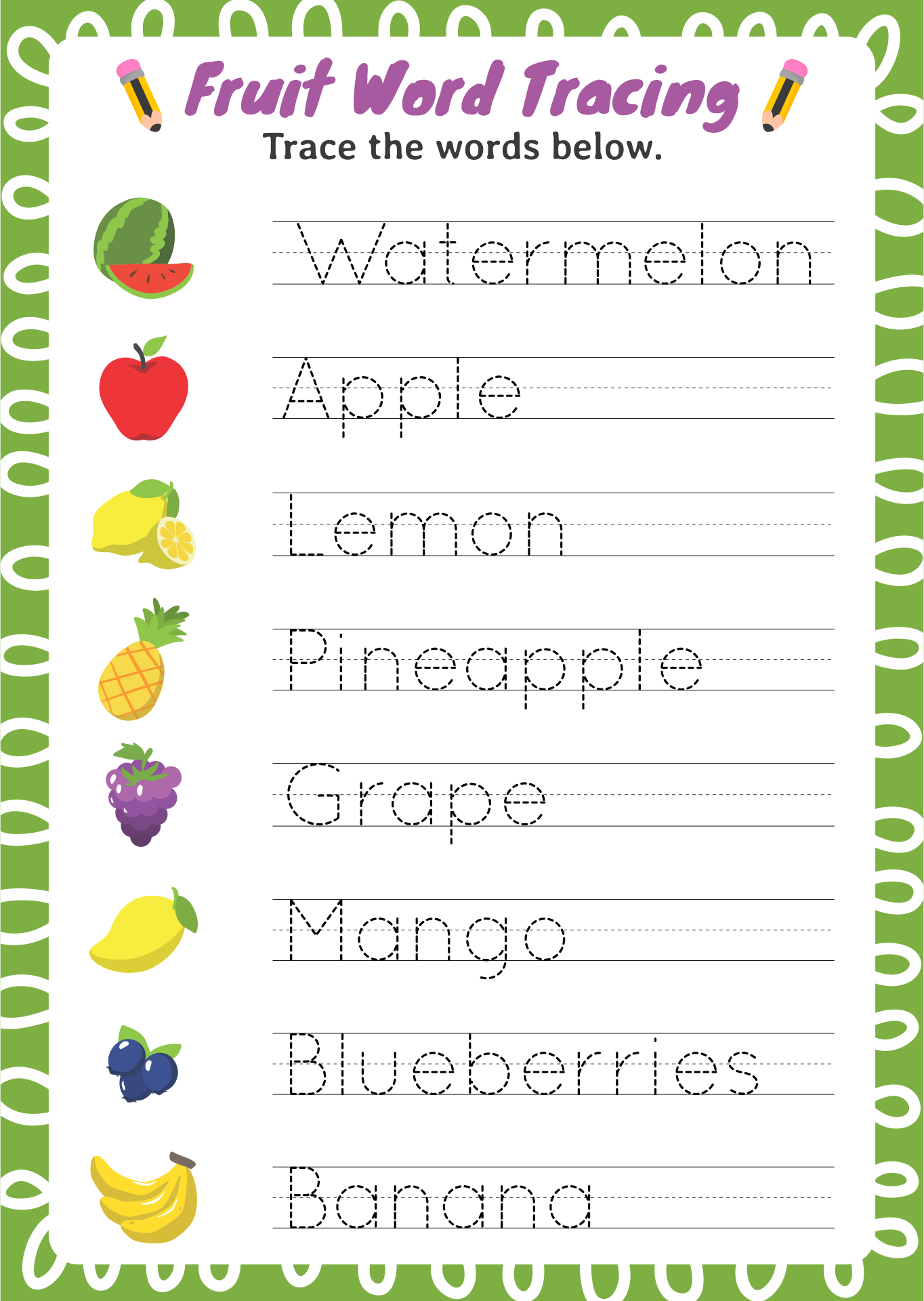 Preschool Tracing Worksheets Word 12 Free PDF Printables Printablee