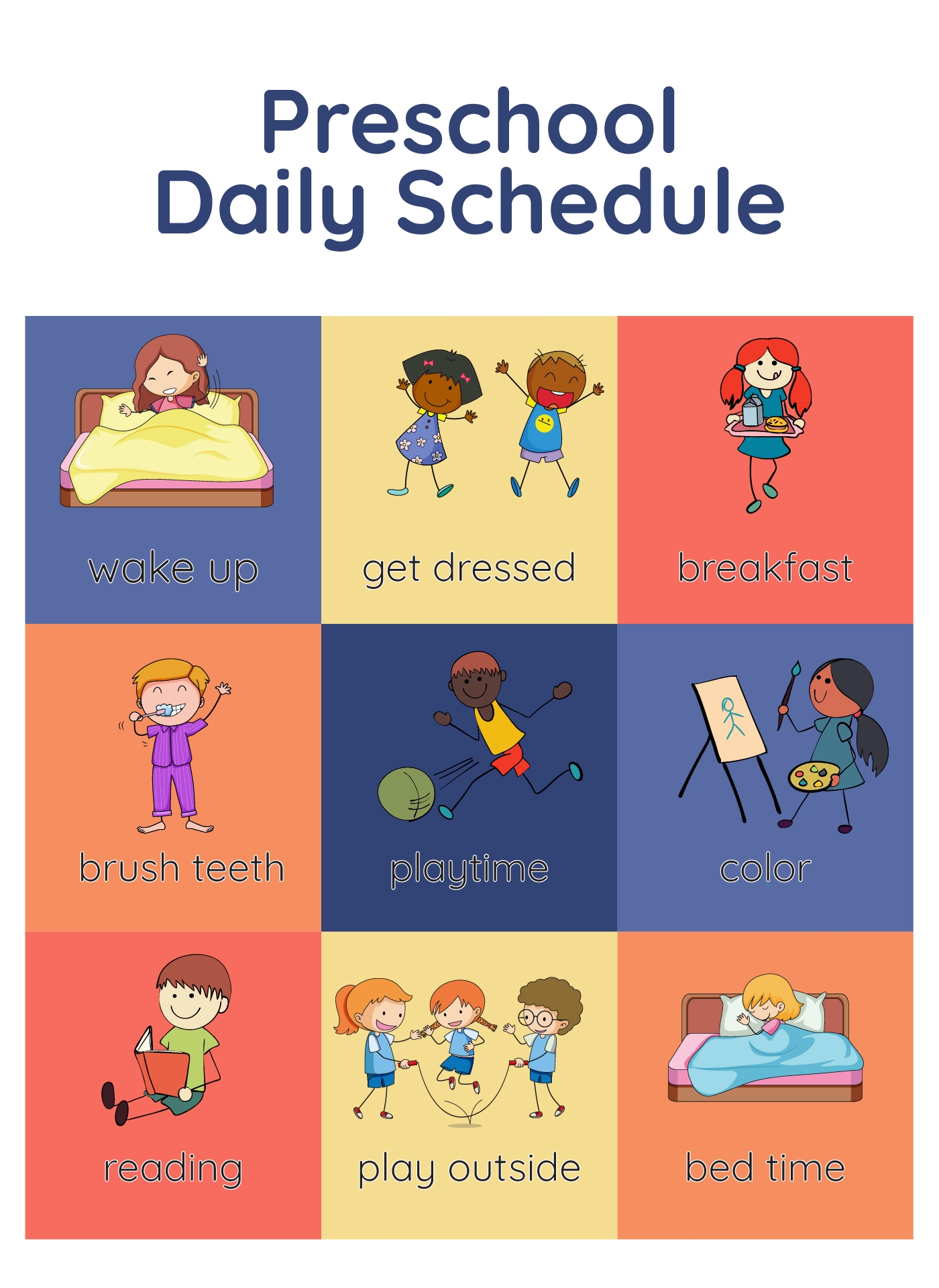 Preschool Visual Daily Schedule 12 Free PDF Printables Printablee Preschool Visual Daily Schedule 12 Free PDF Printables Printablee