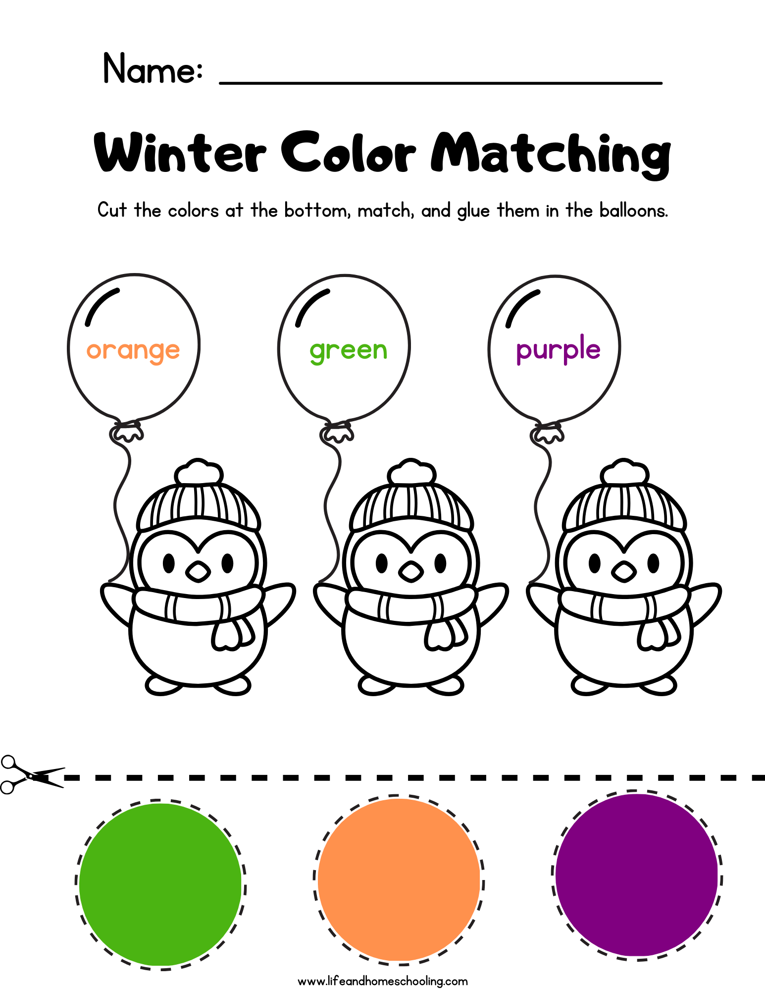 Preschool Winter Themed Color Matching Made By Teachers Preschool Winter Themed Color Matching Made By Teachers