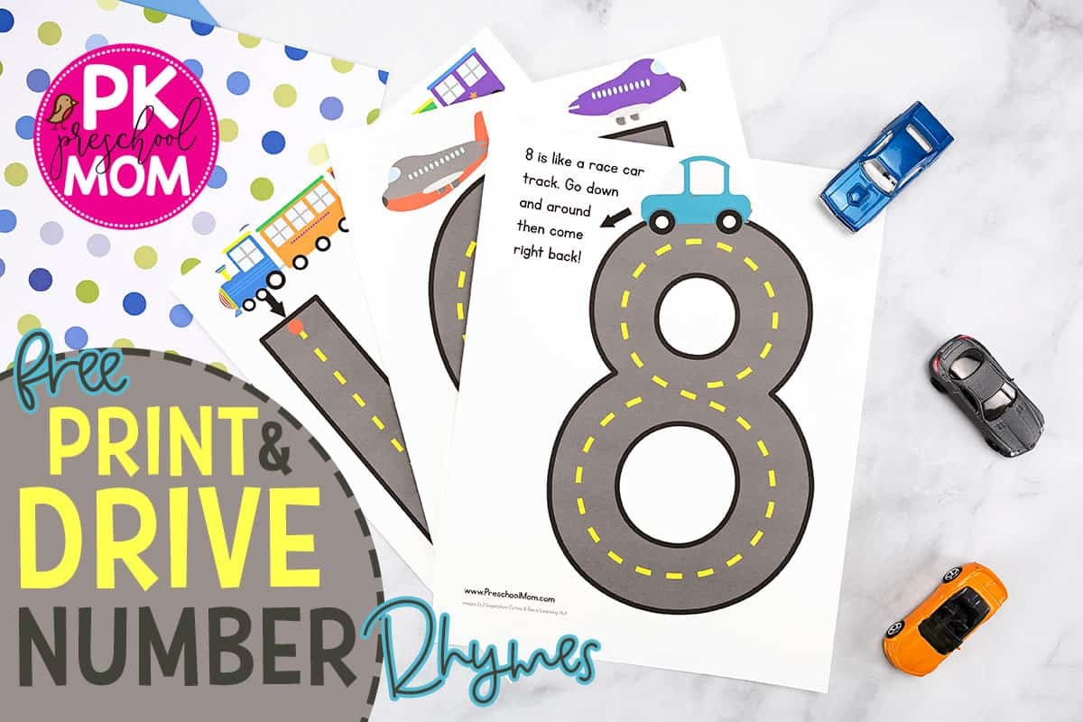 Print Drive Number Rhyme Mats Preschool Mom