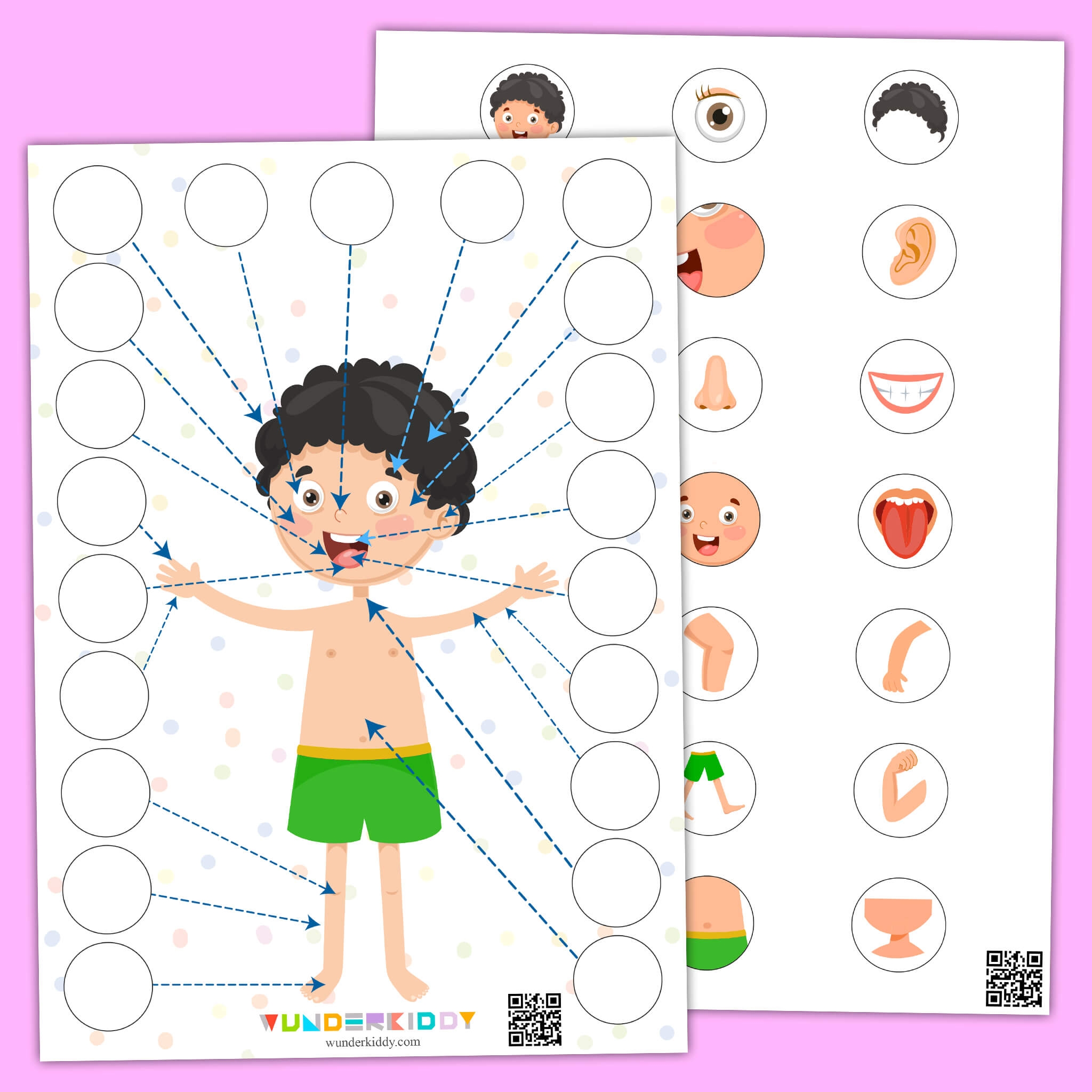 Printable Body Parts Vocabulary Worksheets For Preschool