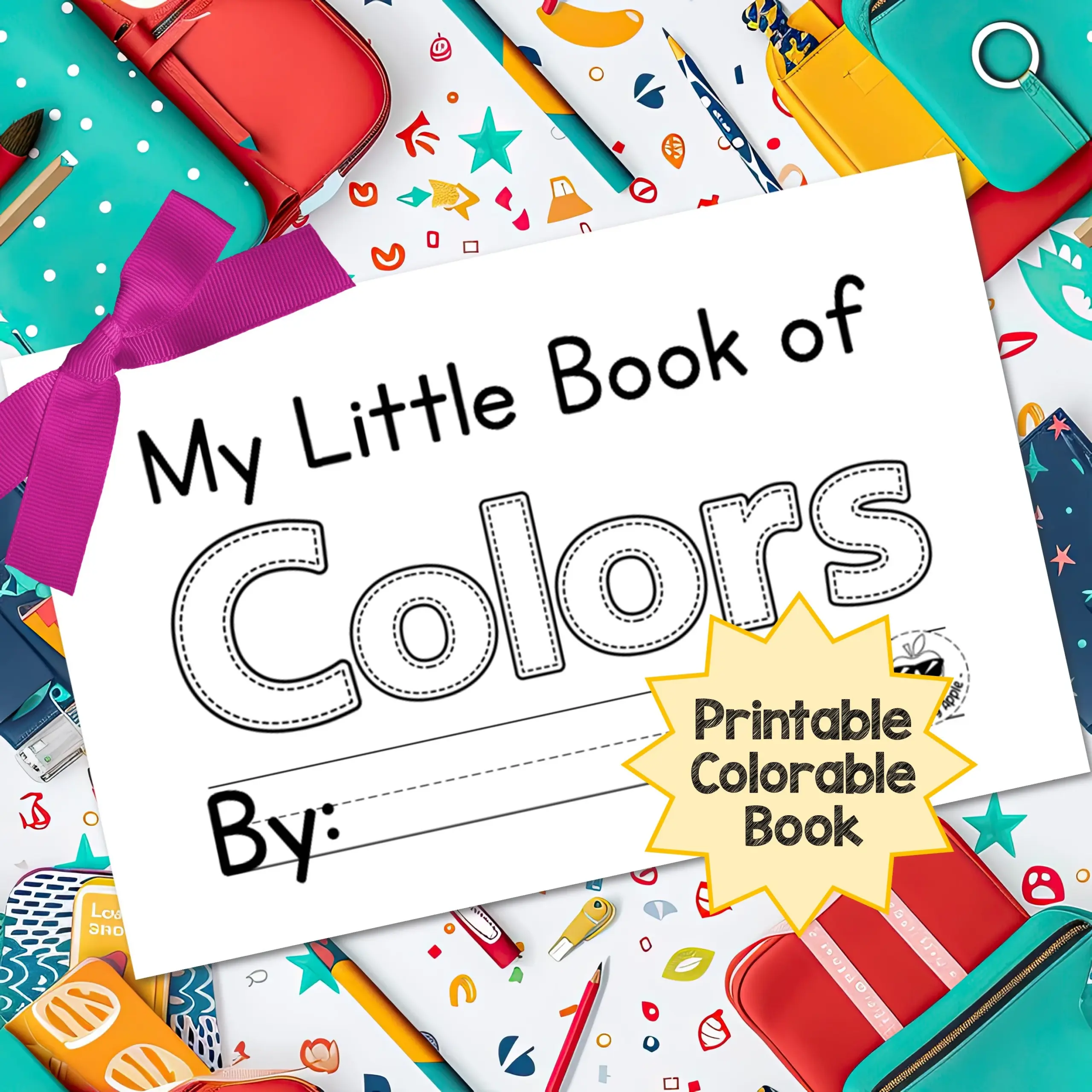 Printable Colors Book Prek Educational Coloring Pages digital Download Etsy