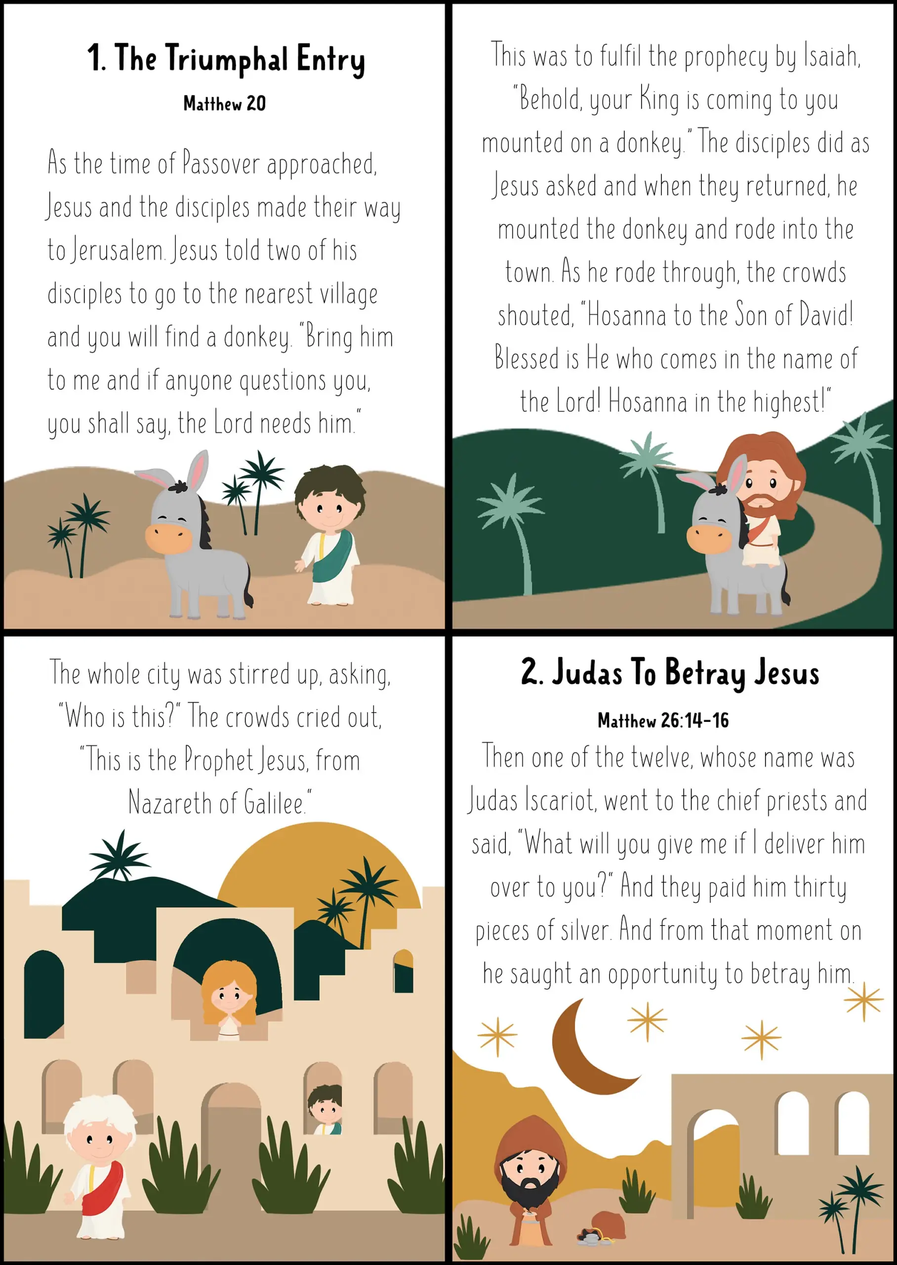 Printable Easter Story Cards I Christian Easter Story For Kids I Easter Death And Ressurrection Story I Instant Download Etsy Israel