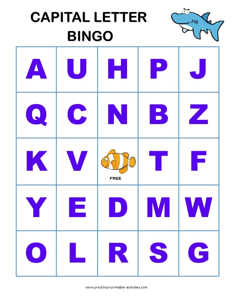Printable Educational Bingo Games For Preschoolers Printable Educational Bingo Games For Preschoolers