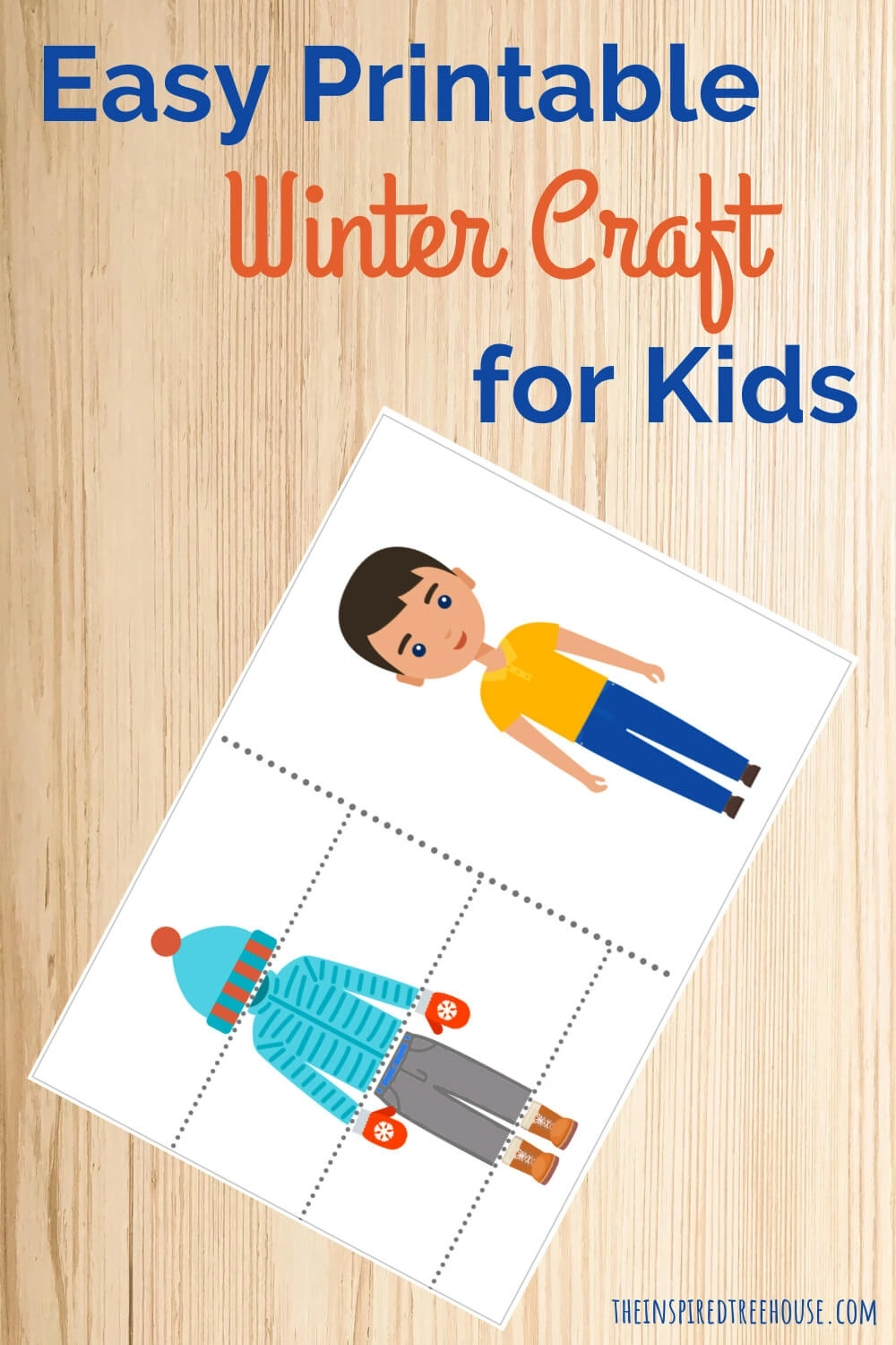 Printable Fine Motor Winter Craft For Kids
