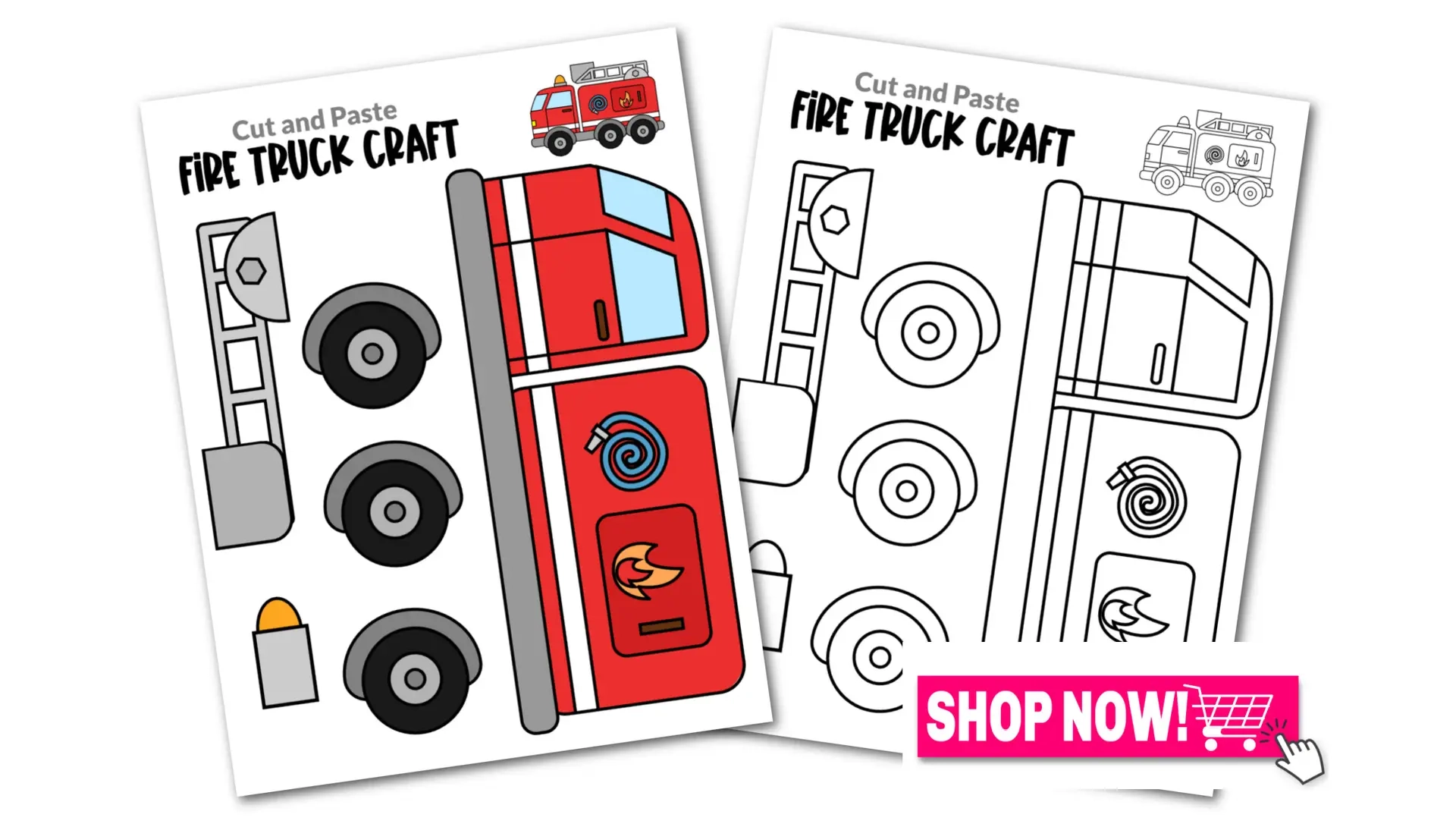 Printable Fire Truck Craft Template Simple Mom Project Printable Fire Truck Craft Template Simple Mom Project