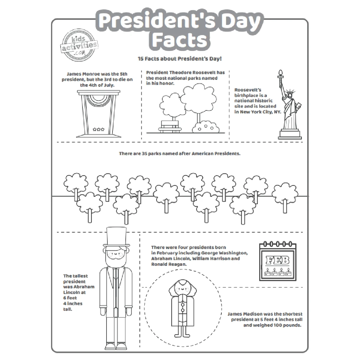 Printable Fun Facts About Presidents For Presidents Day Kids Activities Blog