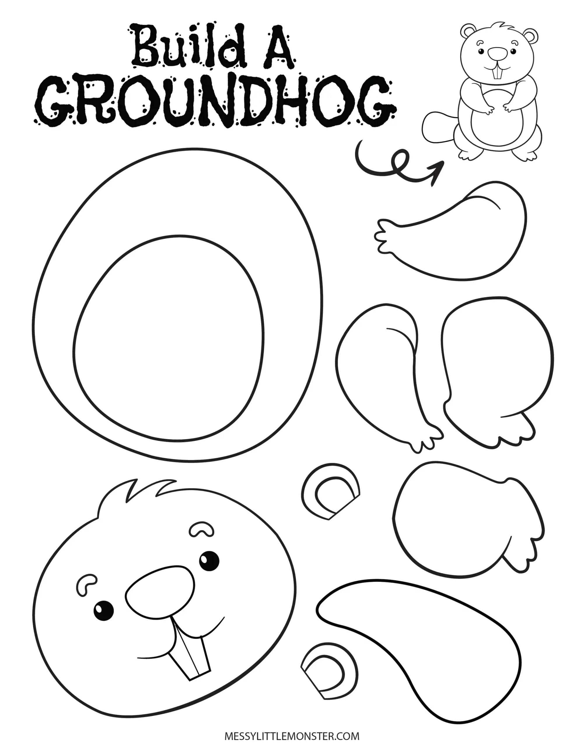 Printable Groundhog Day Crafts Messy Little Monster Shop Printable Groundhog Day Crafts Messy Little Monster Shop