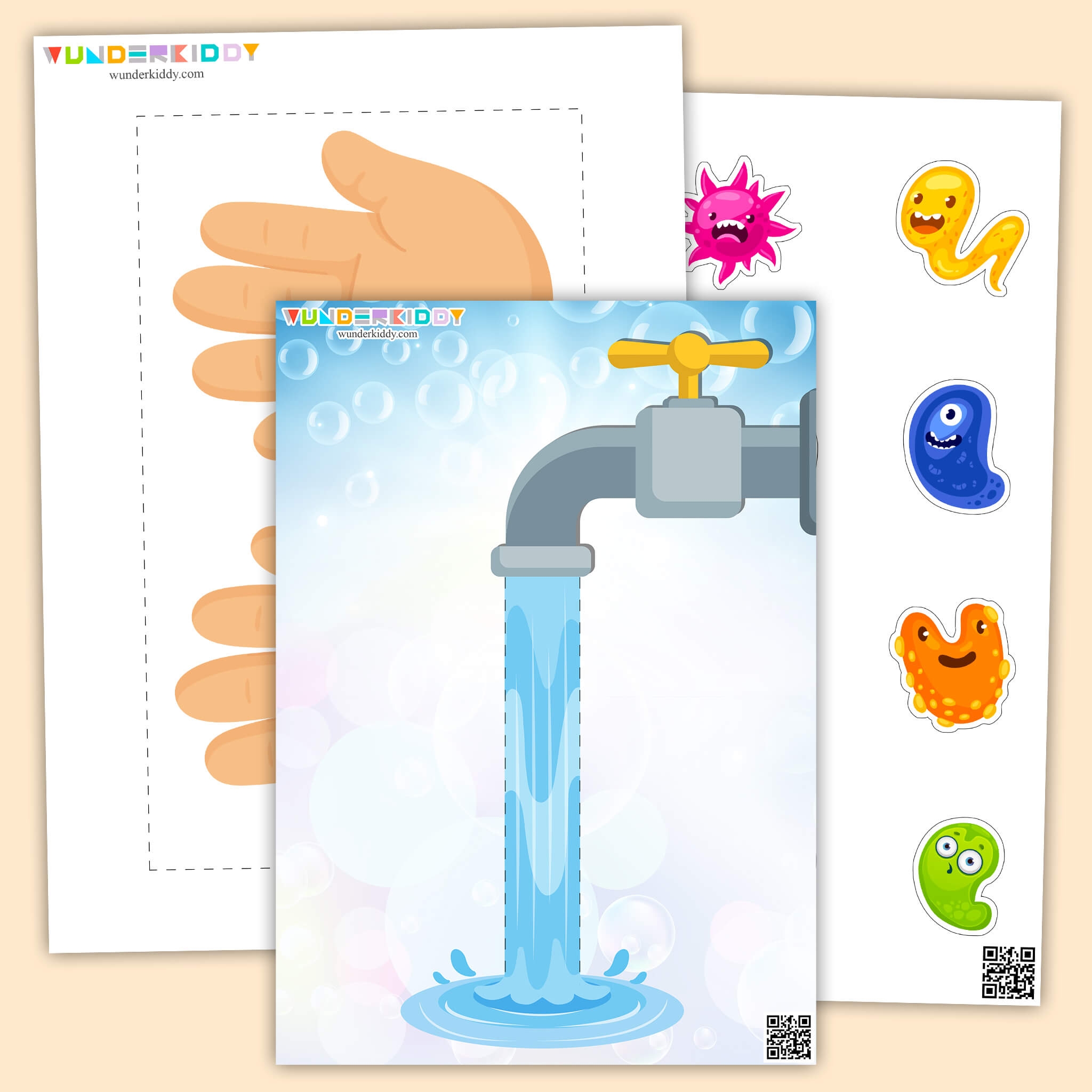 Printable Handwashing Craft Template For Toddlers