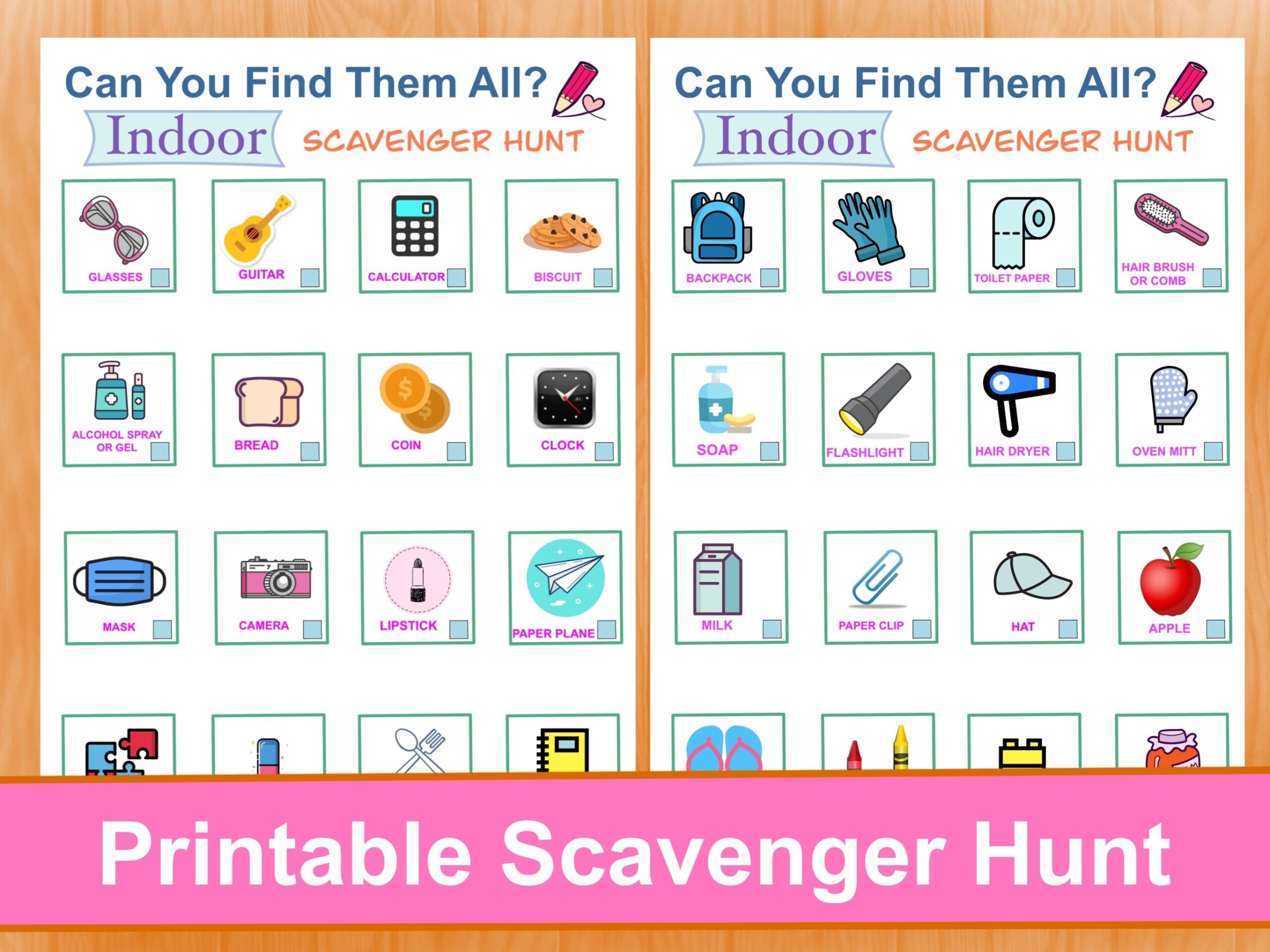Printable Indoor Scavenger Hunt For Kids Graphic By AfifShop Creative Fabrica