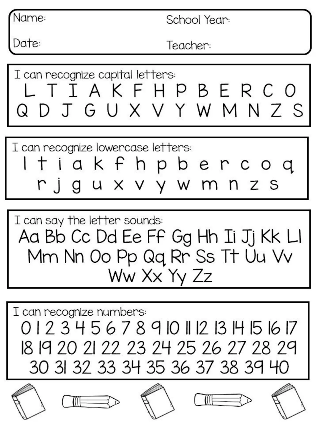 Printable Kindergarten Assessment Worksheets Etsy Israel Printable Kindergarten Assessment Worksheets Etsy Israel