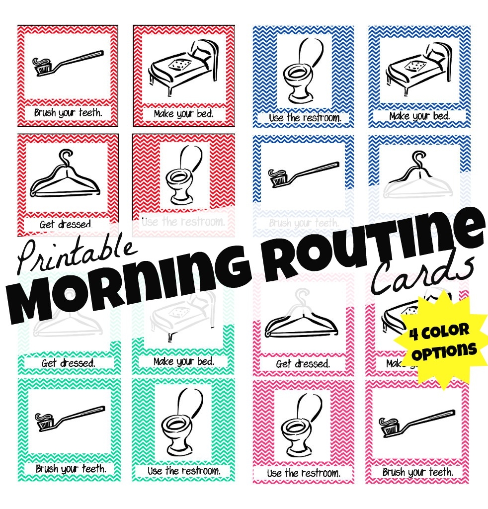 Printable Morning Routine Cards I Can Teach My Child 