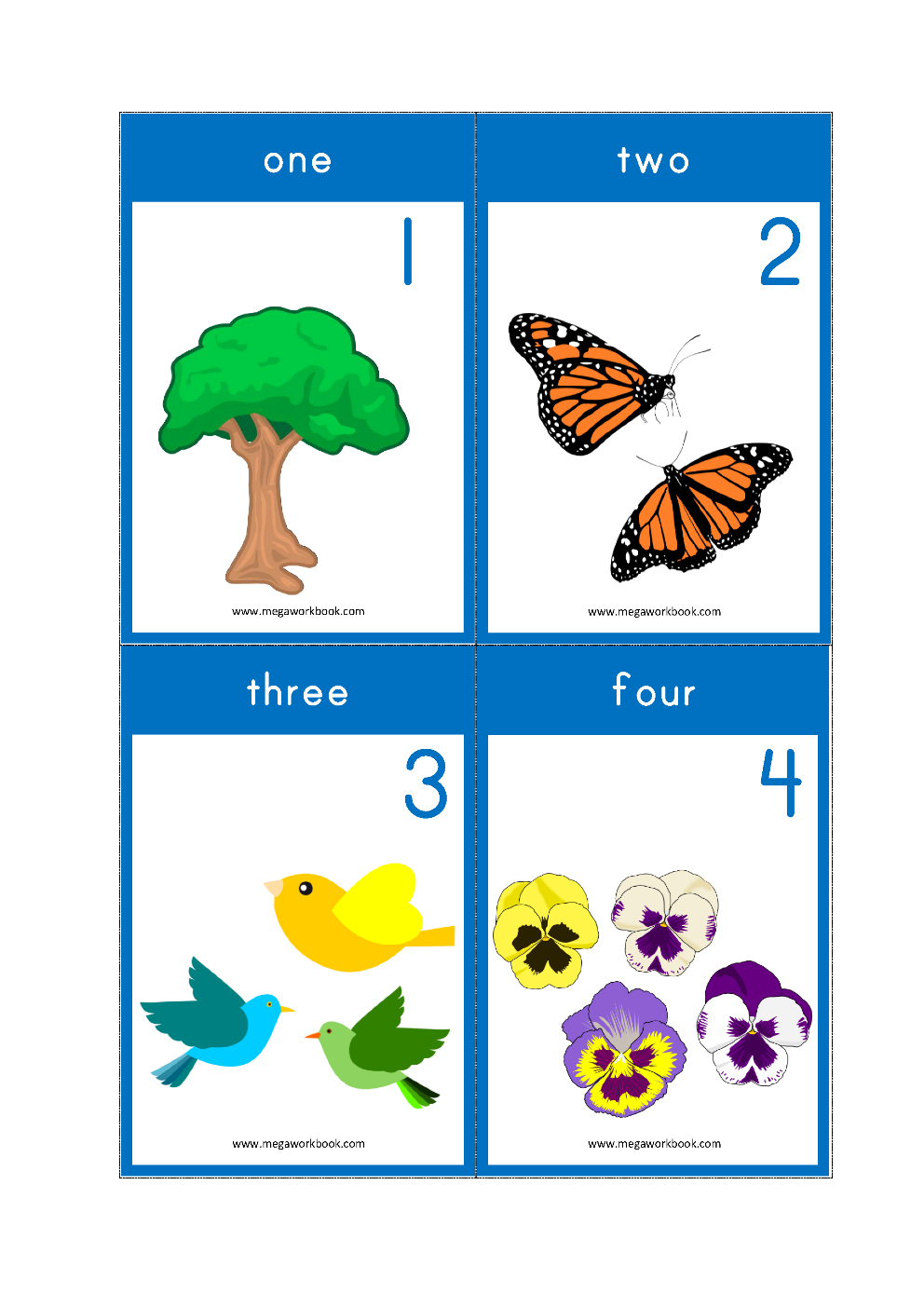 Printable Number Flashcards 1 10 1 20 MegaWorkbook
