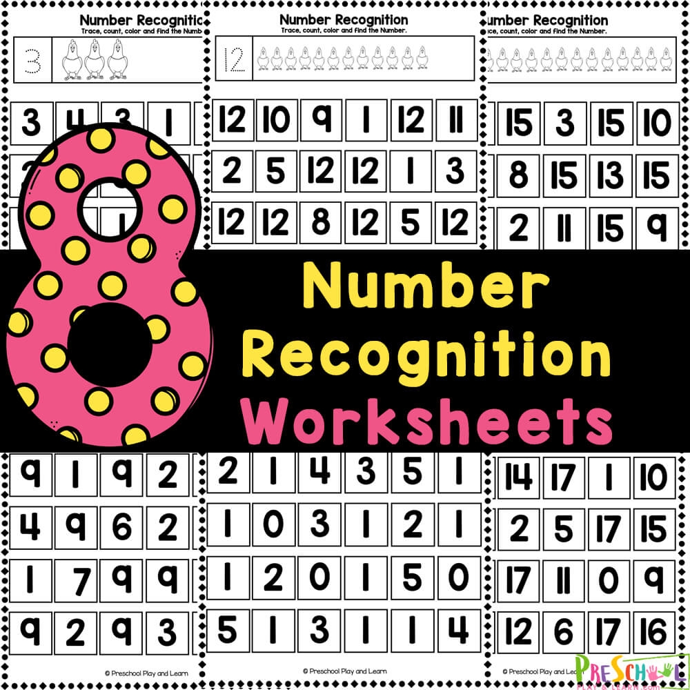Printable Number Recognition Activities For Preschool FREE 1 10 Worksheets