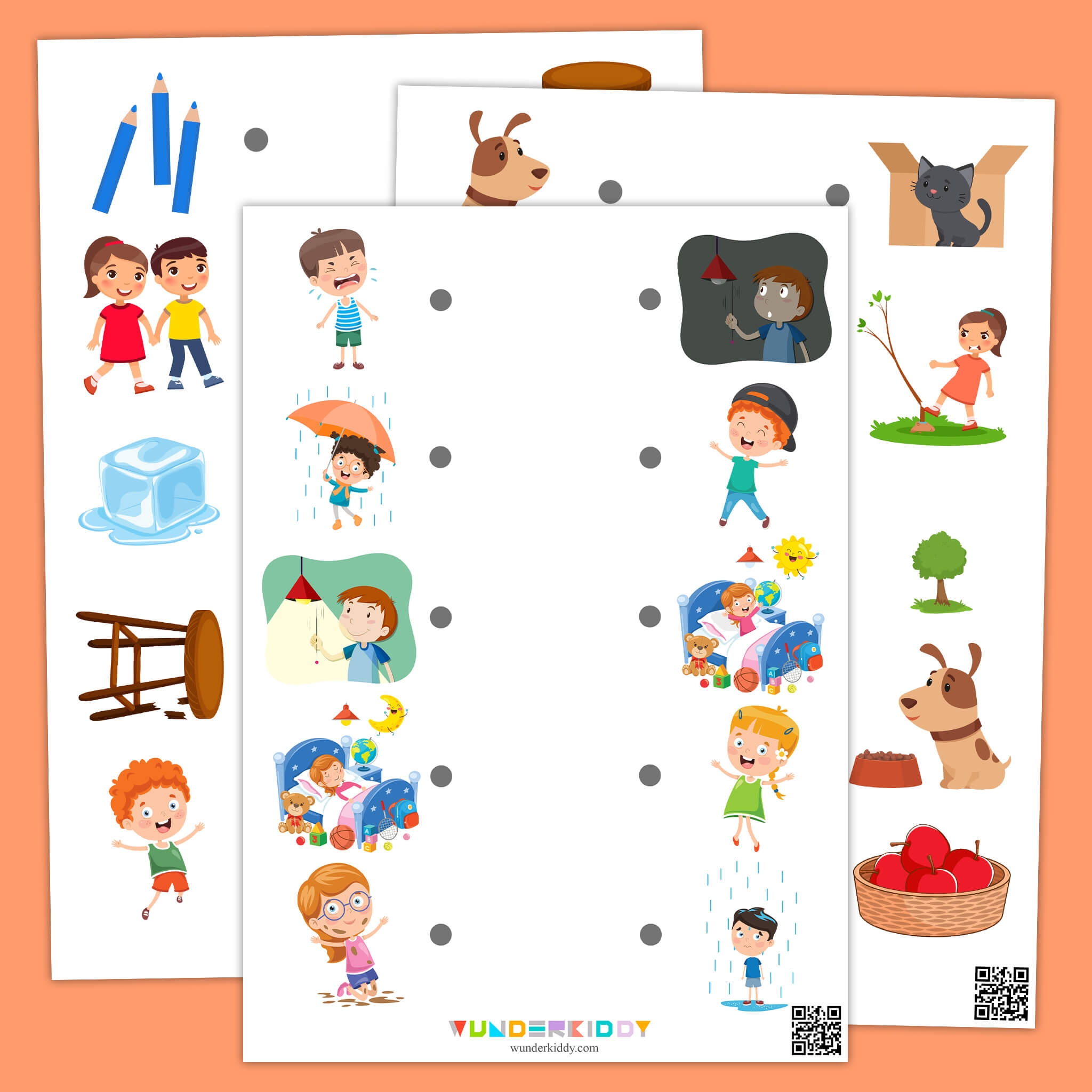 Printable Opposites Worksheet Find And Match Pictures
