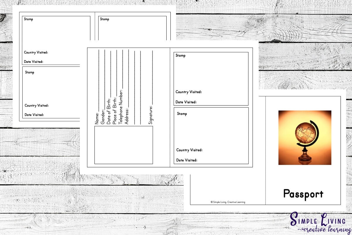 Printable Passport Template Simple Living Creative Learning