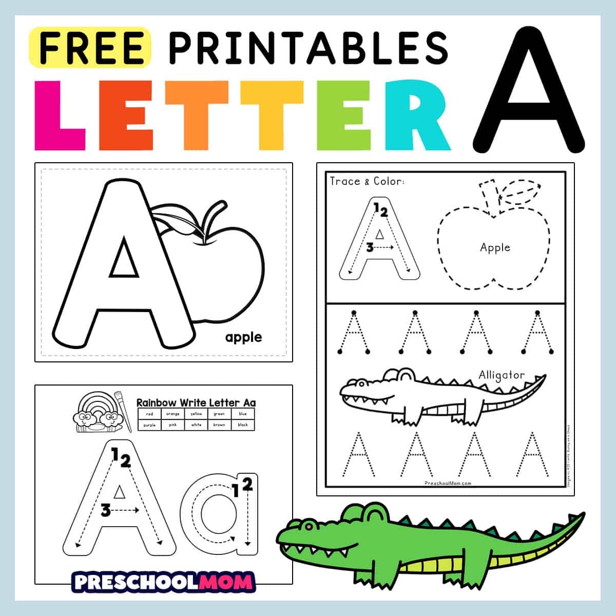 Printable Preschool Alphabet Worksheets For Early Learning