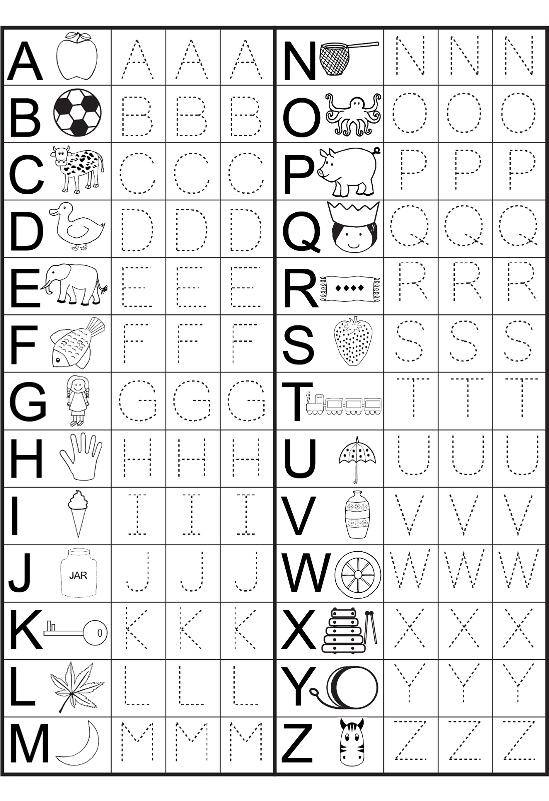 Printable Preschool Alphabet Worksheets For Early Learning
