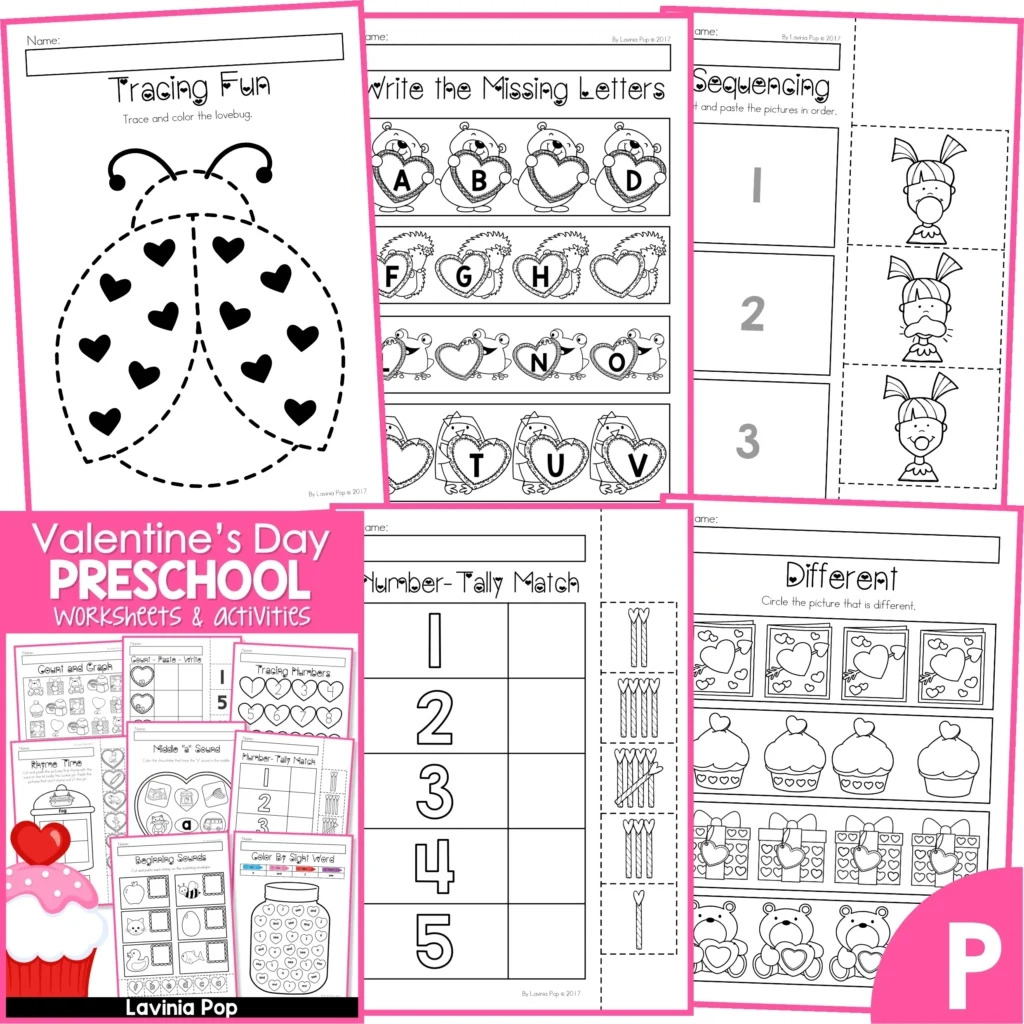 Printable Preschool Valentine s Day Worksheets