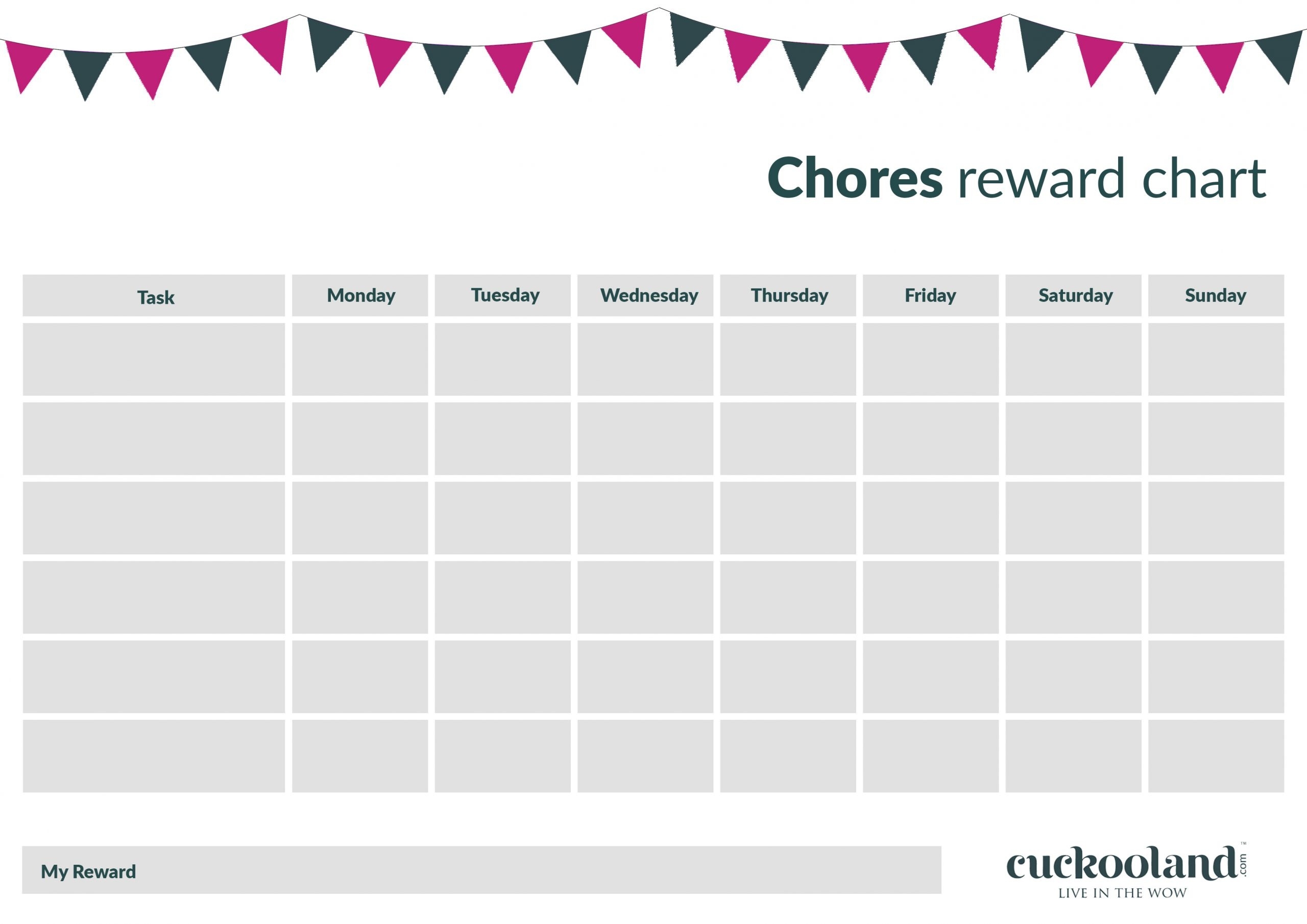 Printable Reward Charts For Kids Cuckooland