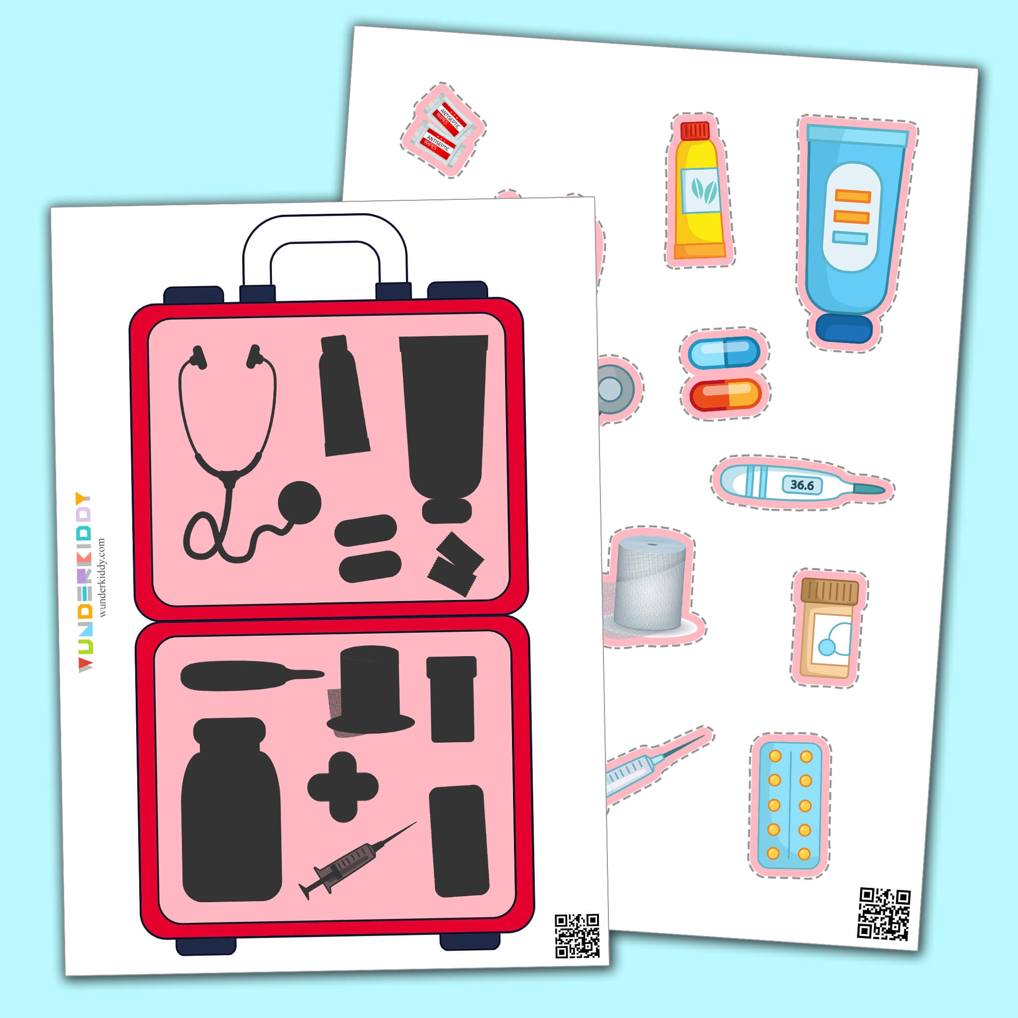 Printable Shadow Matching Activity For Toddlers Doctor s Suitcase Printable Shadow Matching Activity For Toddlers Doctor s Suitcase