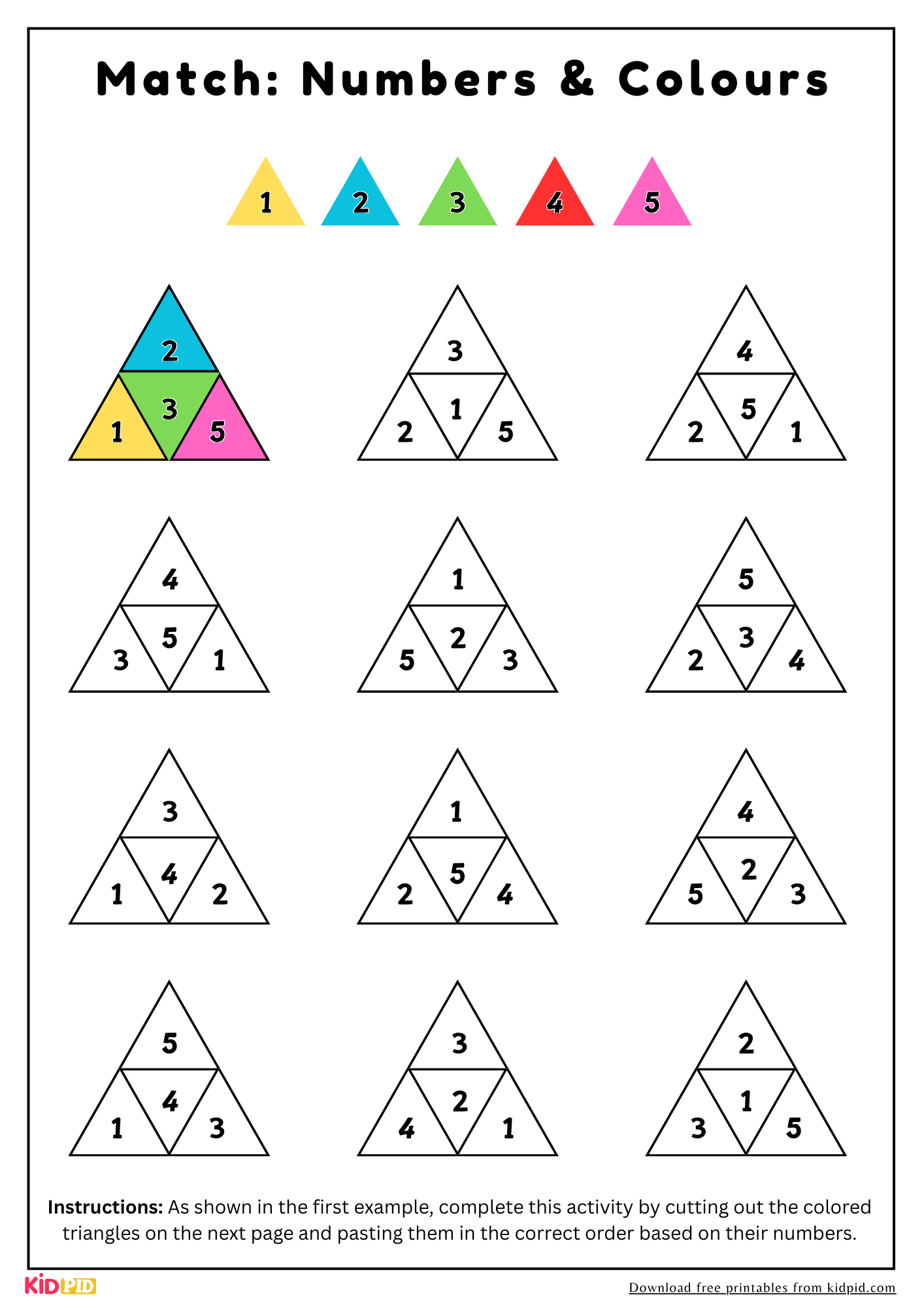 Printable Shape Pattern Brain Development Worksheets Kidpid