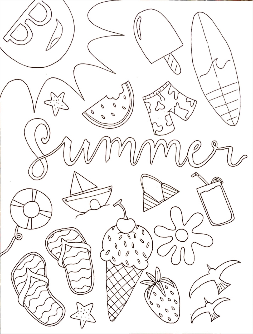 Printable Summer Coloring Pages