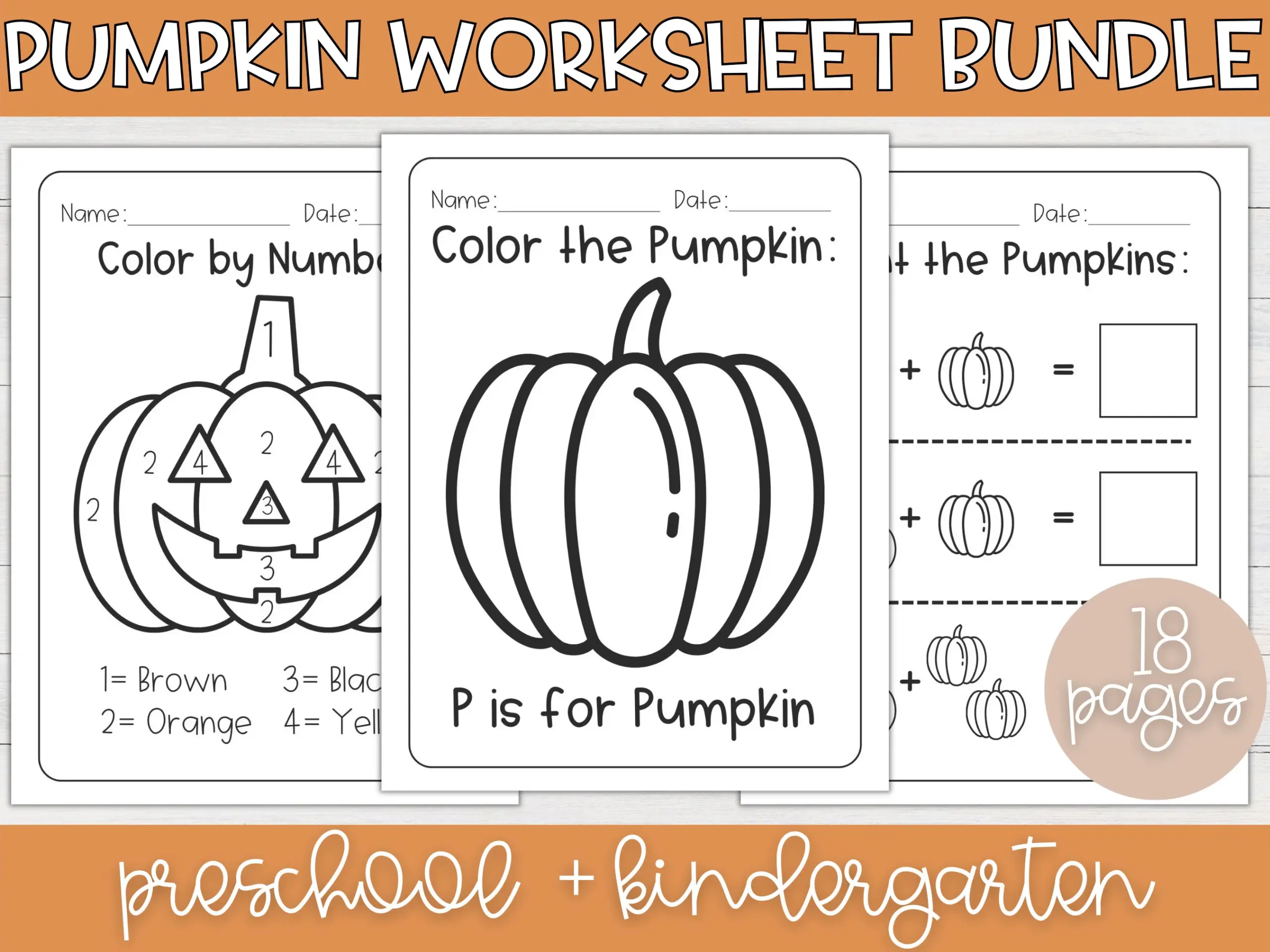 Pumpkin Worksheets Fall Worksheets Homeschool Preschool Kindergarten Printable Halloween Preschool Worksheets Homeschool Worksheets Etsy New Zealand