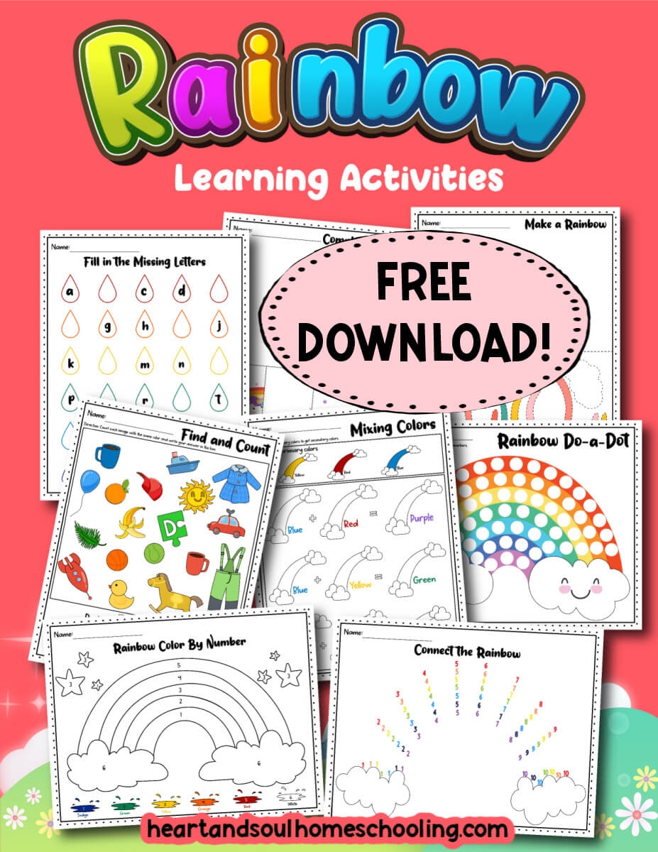 Rainbow Activities Printable Pack For Preschool Heart And Soul Homeschooling Rainbow Activities Printable Pack For Preschool Heart And Soul Homeschooling