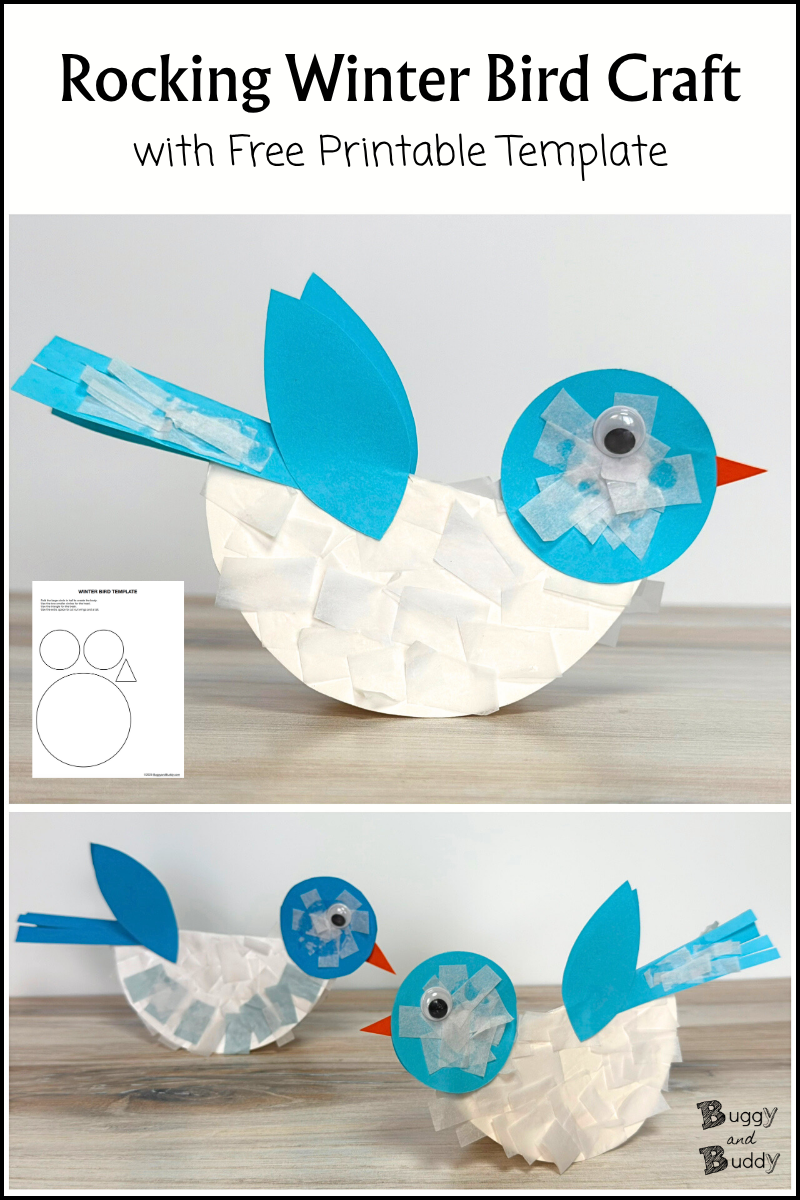 Rocking Winter Bird Craft With Free Template Buggy And Buddy