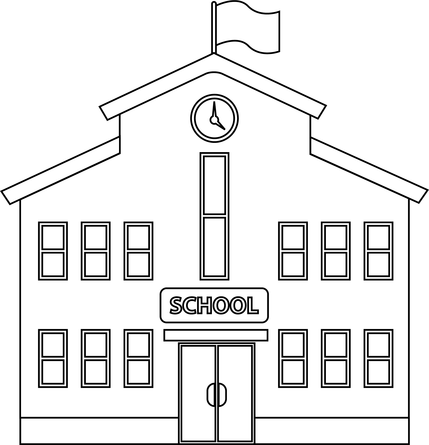 School Building Coloring Page Free Printable School Building Coloring Page Free Printable