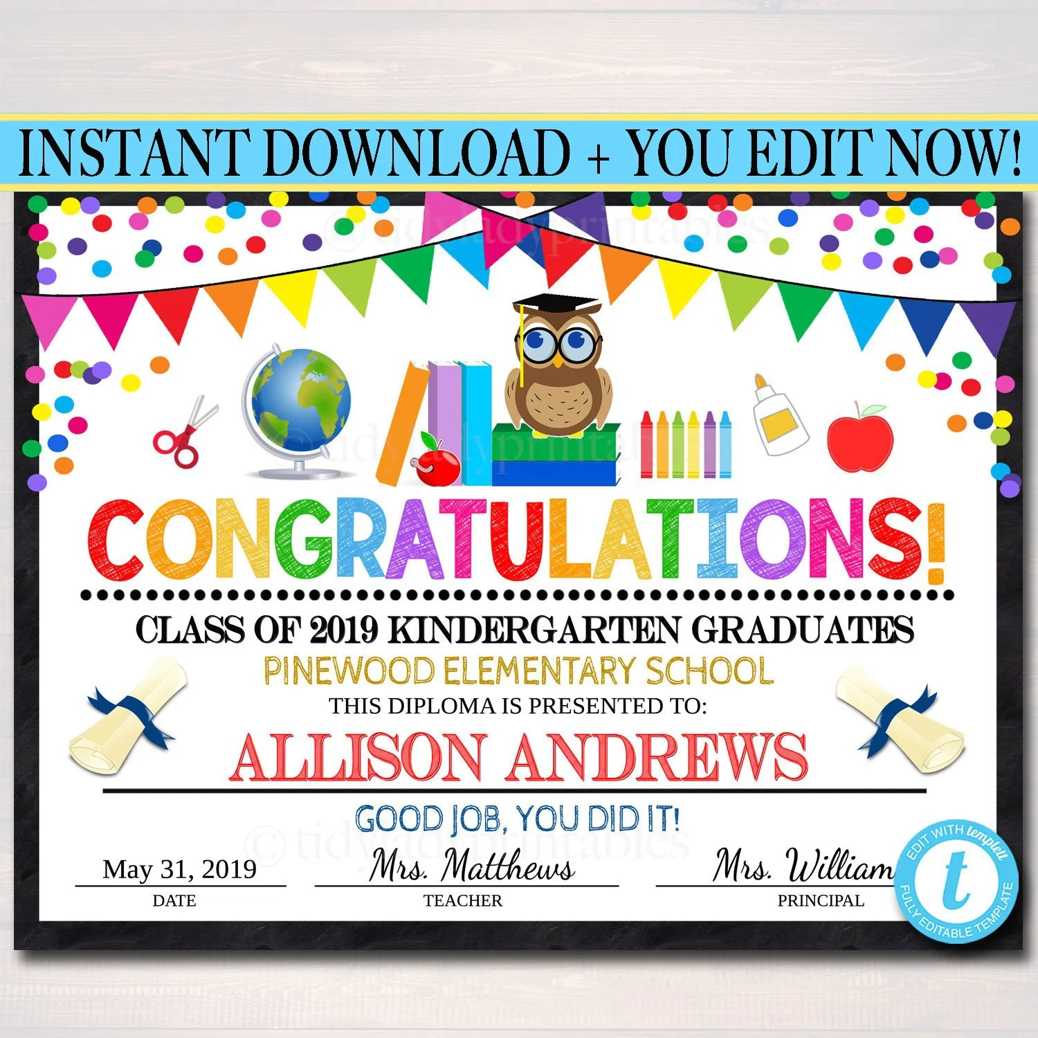 School Graduation Certificate TidyLady Printables School Graduation Certificate TidyLady Printables