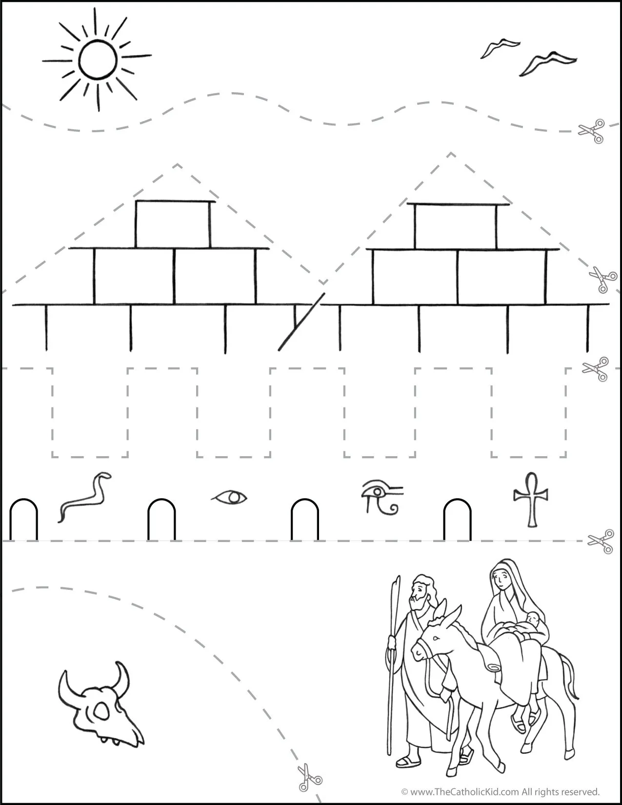 Scissor Cutting Exercises Archives The Catholic Kid Catholic Coloring Pages And Games For Children