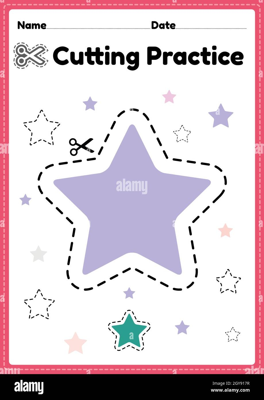 Scissors Skills Printable For For Preschool And Kindergarten Kids For Cutting The Paper To Improve Motor Skills Coordination And Develop Small Muscle Stock Photo Alamy Scissors Skills Printable For For Preschool And Kindergarten Kids For Cutting The Paper To Improve Motor Skills Coordination And Develop Small Muscle Stock Photo Alamy