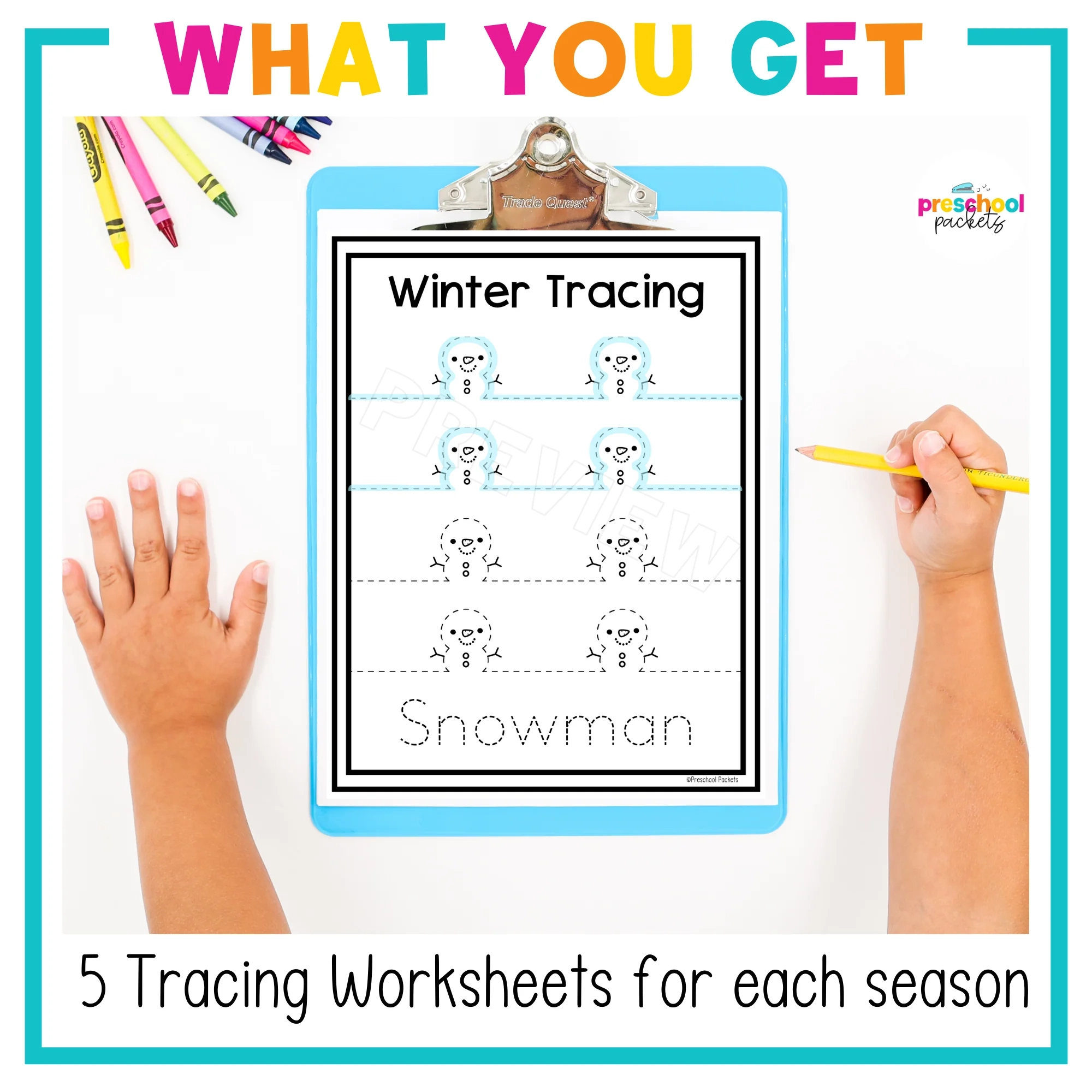 Season Bundle Tracing Worksheets For Preschool PreK And Kindergarten Preschool Packets Season Bundle Tracing Worksheets For Preschool PreK And Kindergarten Preschool Packets