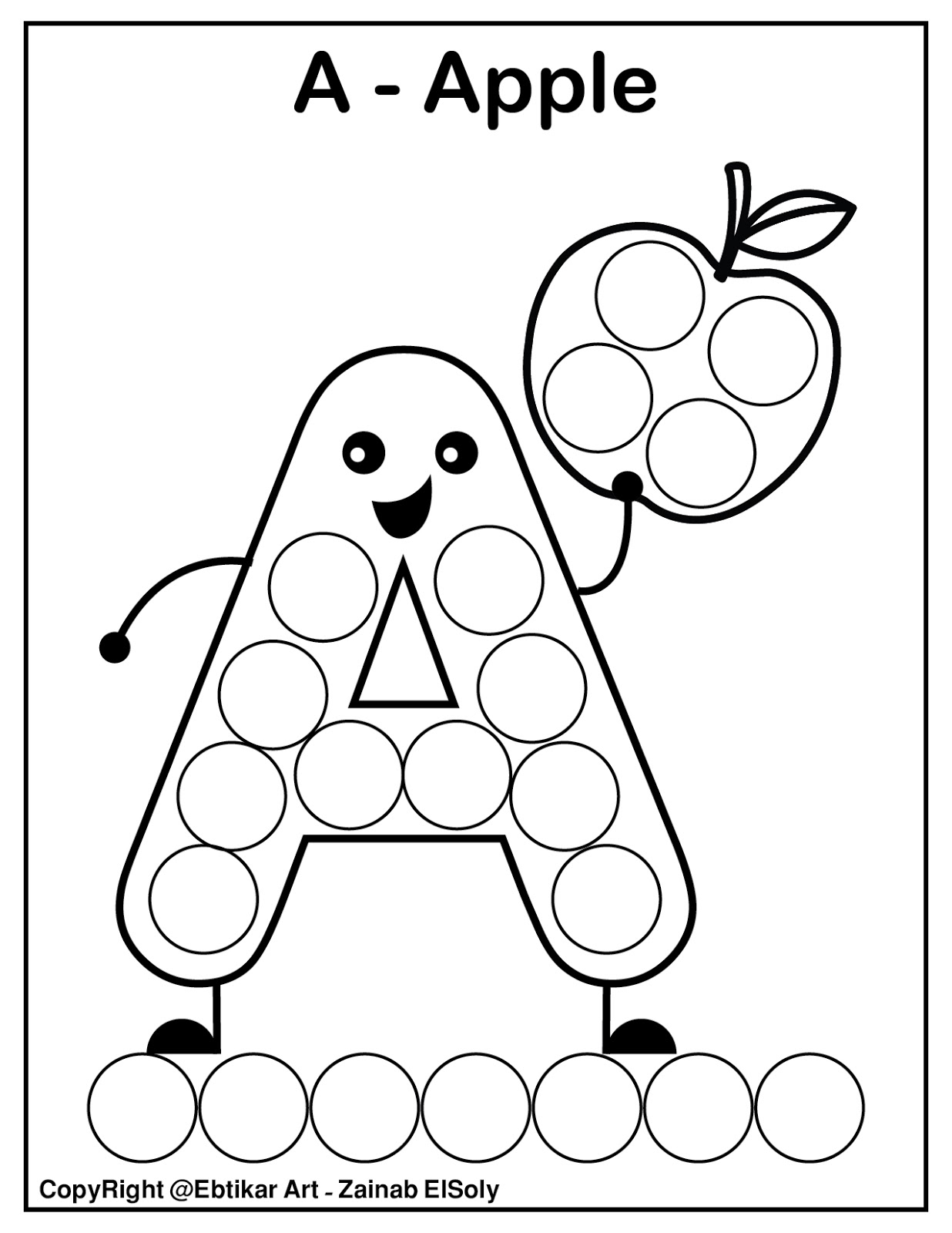 Set Of ABC Dot Marker Coloring Pages Set Of ABC Dot Marker Coloring Pages