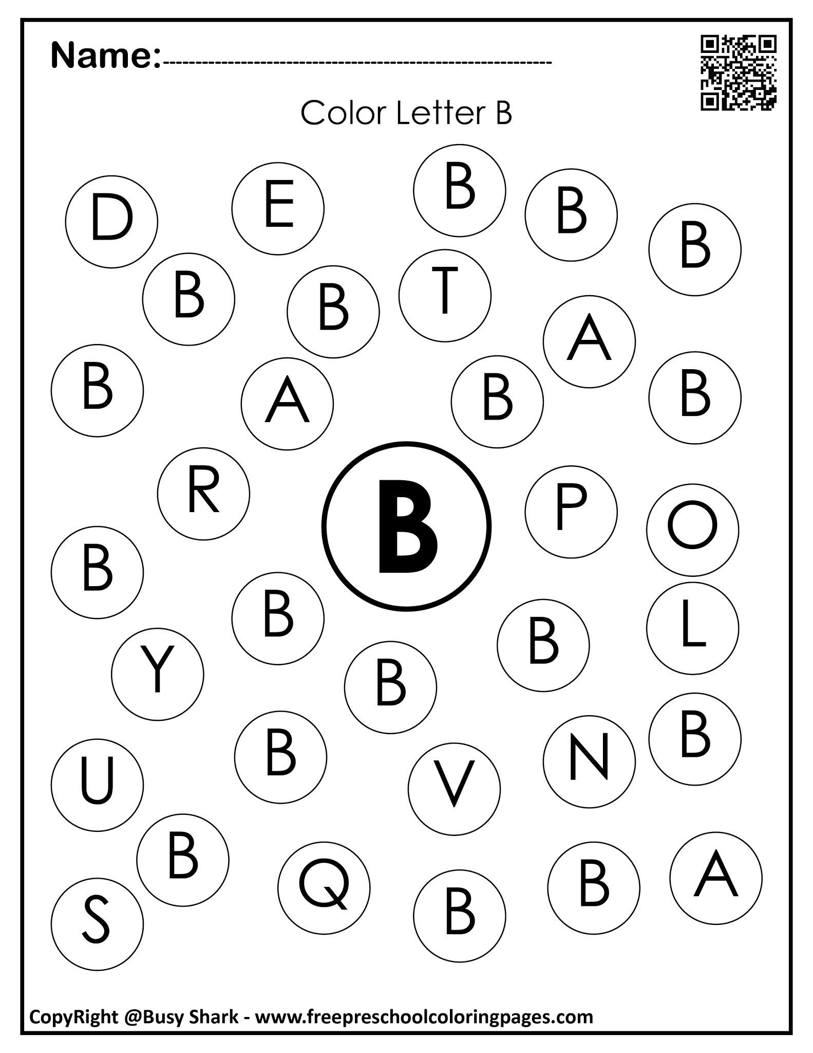 Set Of Letter B Dot Markers Coloring Pages Set Of Letter B Dot Markers Coloring Pages