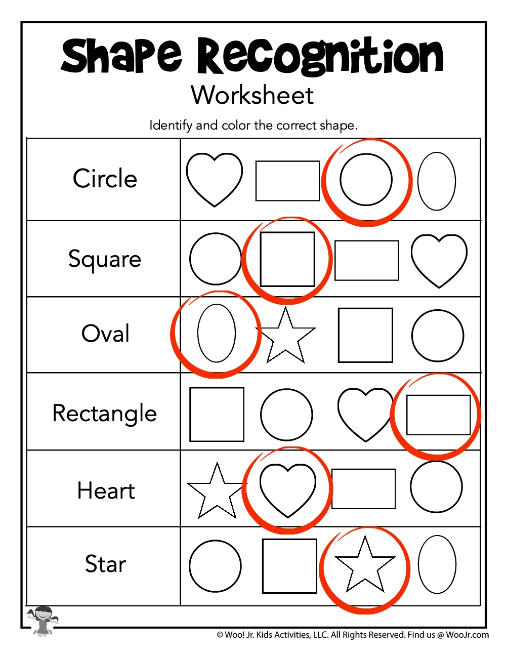 Shape And Pattern Recognition Worksheets Woo Jr Kids Activities Children s Publishing