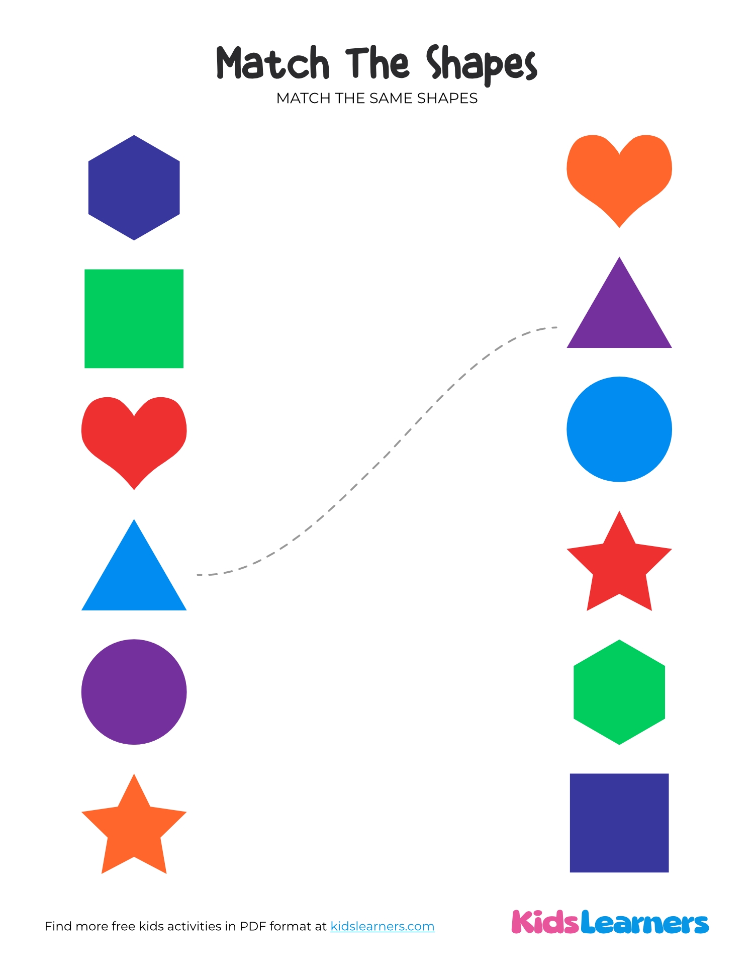 Shape Matching Worksheet For Kids Shape Matching Worksheet For Kids