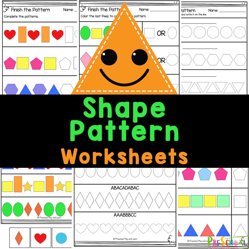 Shape Pattern Worksheets Shape Pattern Worksheets