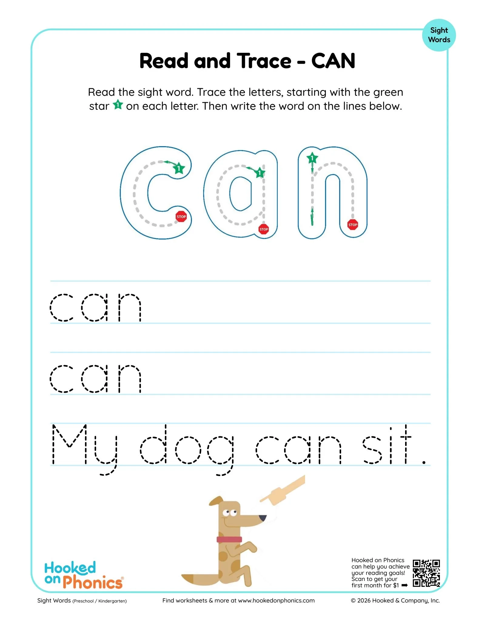 Sight Words Worksheets Lists By Grade Hooked On Phonics