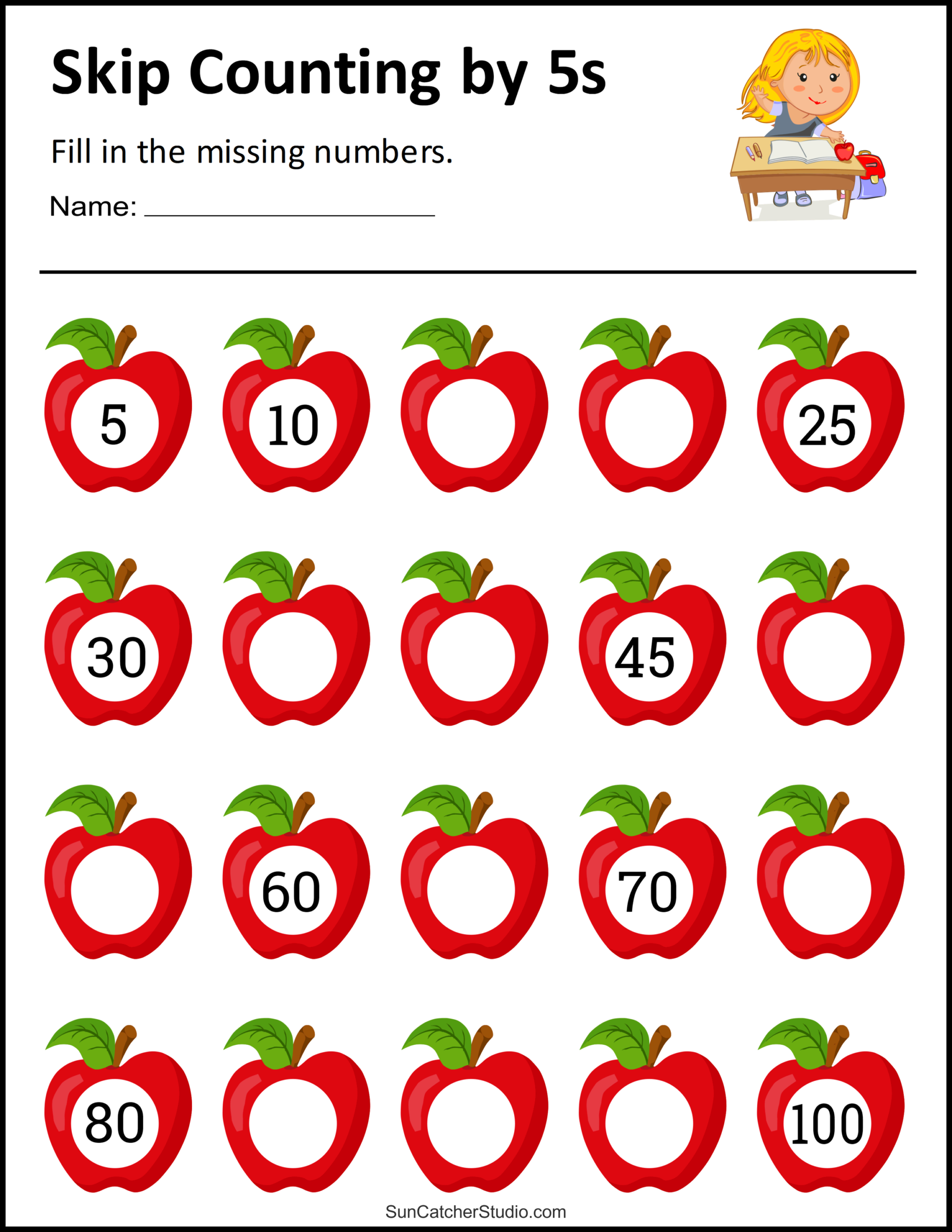 Skip Counting Worksheets And Charts Free Printables Lettering SVG Files Tools Apps