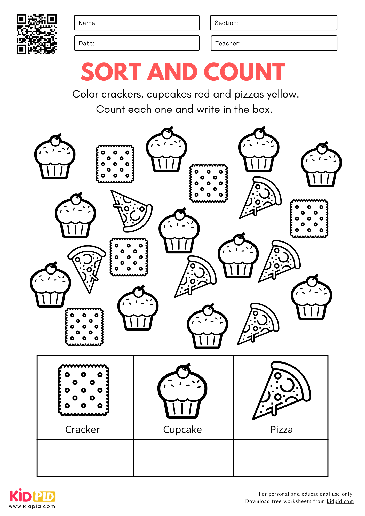 Sort Color Count Worksheet For Kindergarten Kidpid Sort Color Count Worksheet For Kindergarten Kidpid
