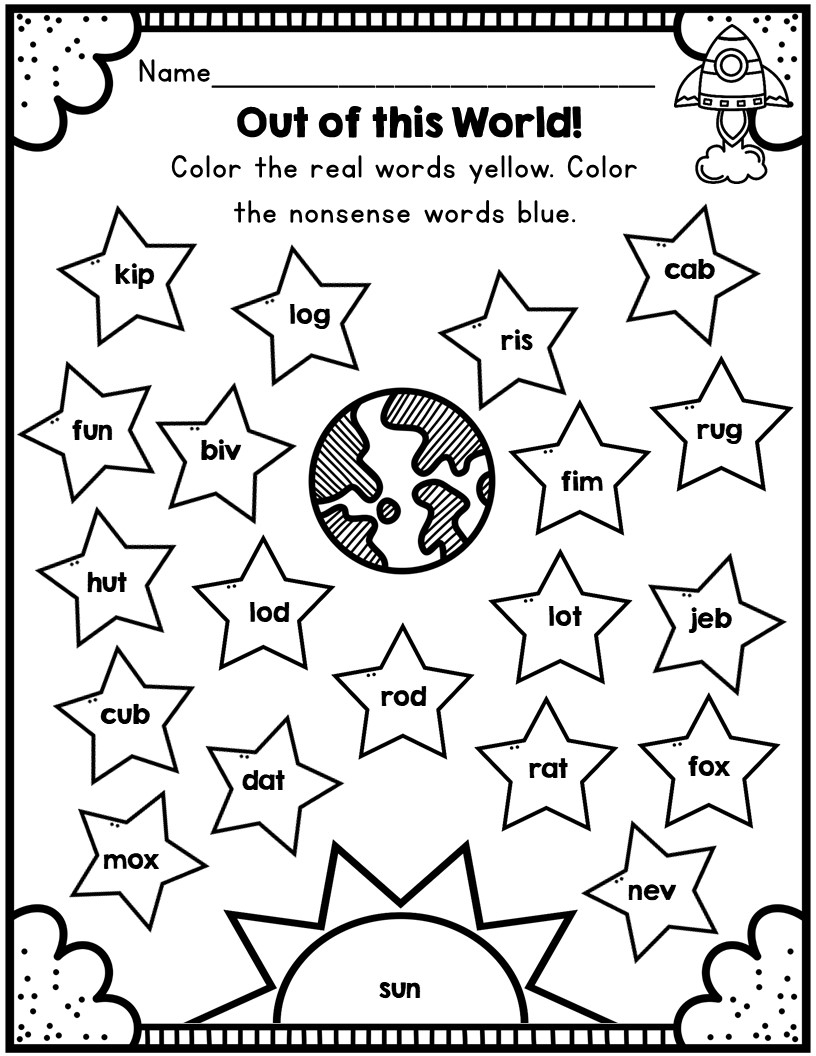Space Theme Worksheets Made By Teachers