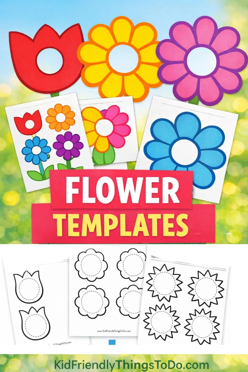 Spring Flower Templates For Kids Free Printable Kid Friendly Things To Do