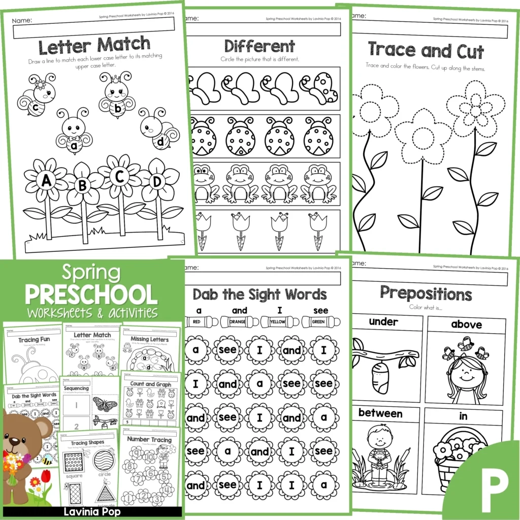 Spring Preschool Worksheets And Activities In My World