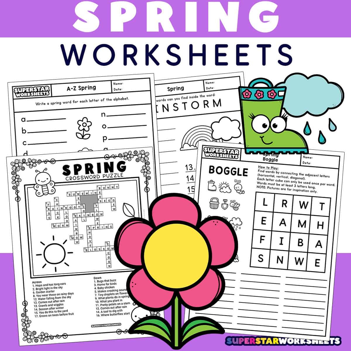 Spring Worksheets Free Printables Superstar Worksheets