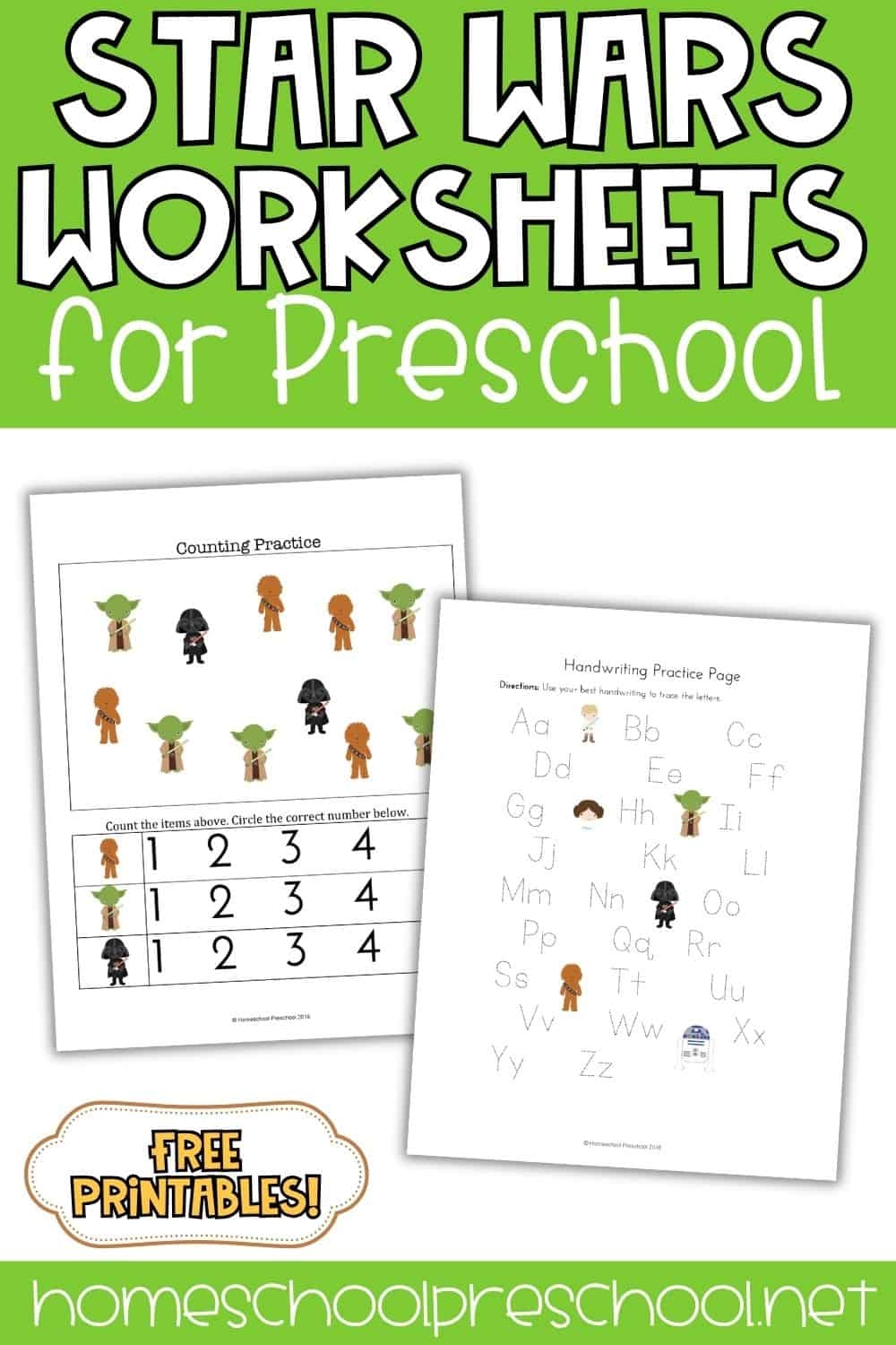 Star Wars Preschool Pack Free Printables For Preschoolers