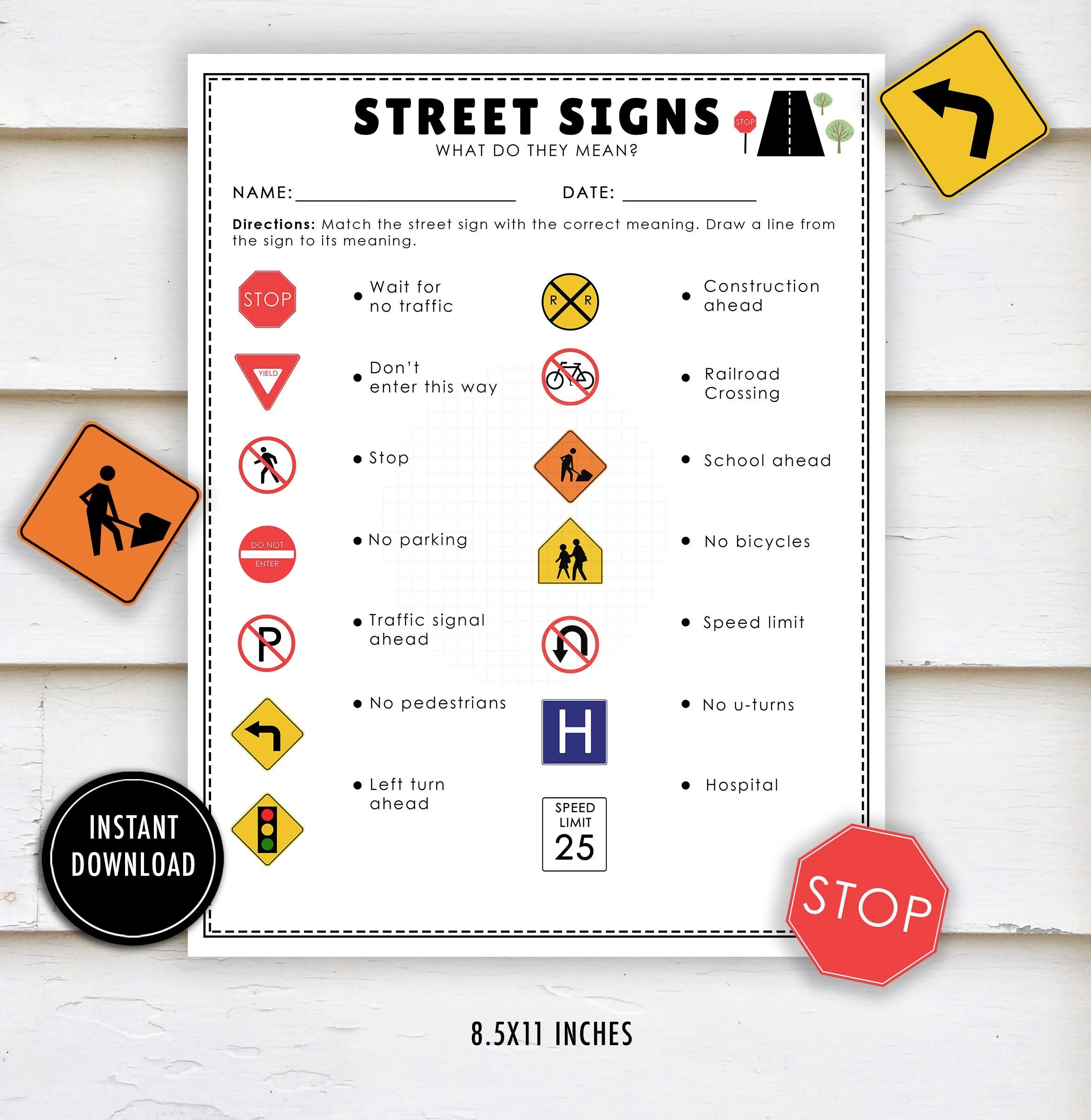 Street Signs Worksheet traffic Signs Community Lessons Preschool Prek Street Signs Match Printable Etsy Denmark Street Signs Worksheet traffic Signs Community Lessons Preschool Prek Street Signs Match Printable Etsy Denmark