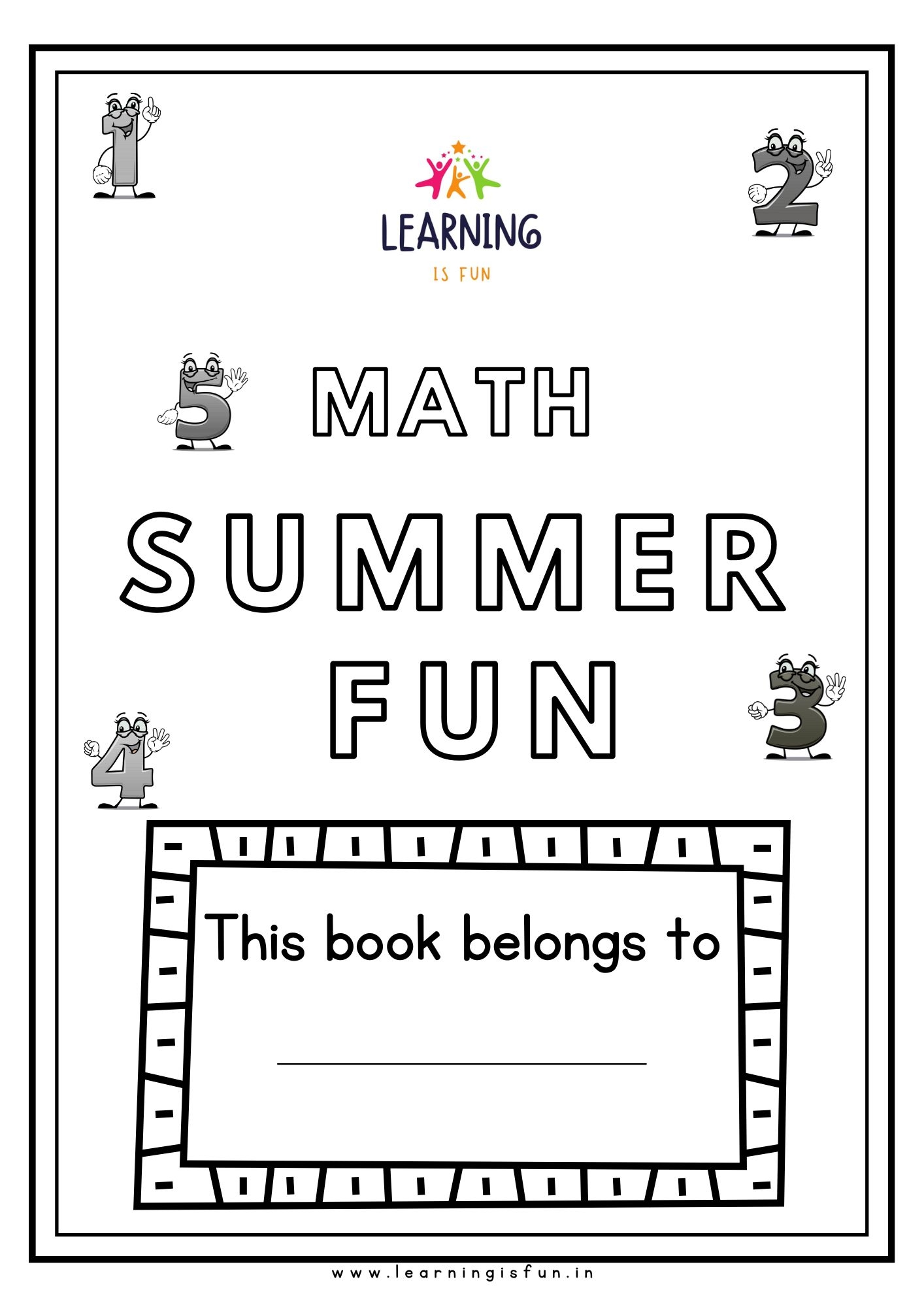 Summer Math Workbook For Preschool Fun Printable Activities For Ages 3 7 Learning Is Fun